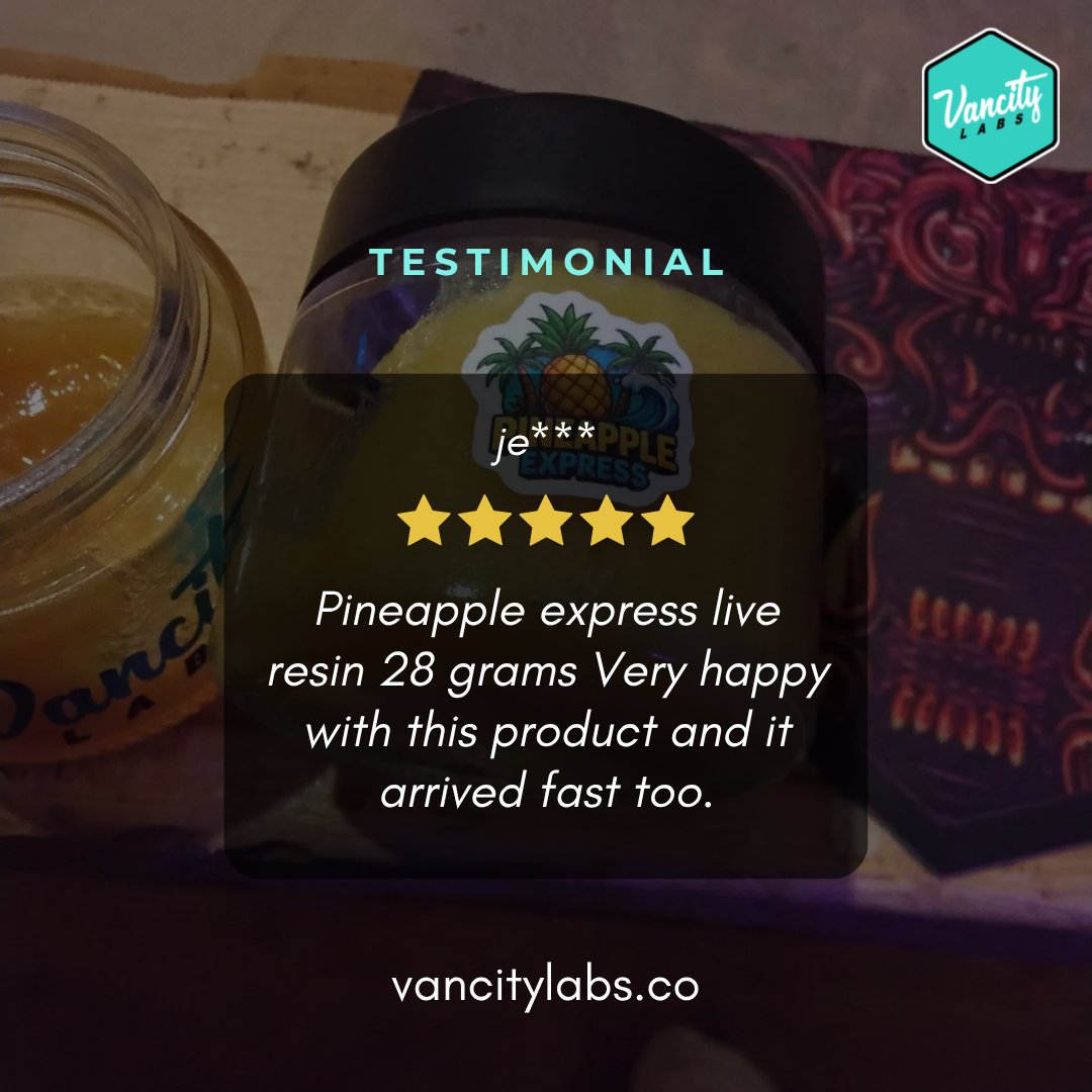 vancitylabsco's tweet photo. 🍍 Pineapple Express Live Resin
“Very happy with this product, and it arrived fast too!” ⭐️
— Verified Customer Testimonial
🌐 https://t.co/WwfYfVDPAj
#PineappleExpress #LiveResin #CustomerReview #Testimonial #CannabisCommunity https://t.co/5WfZnRdavl
