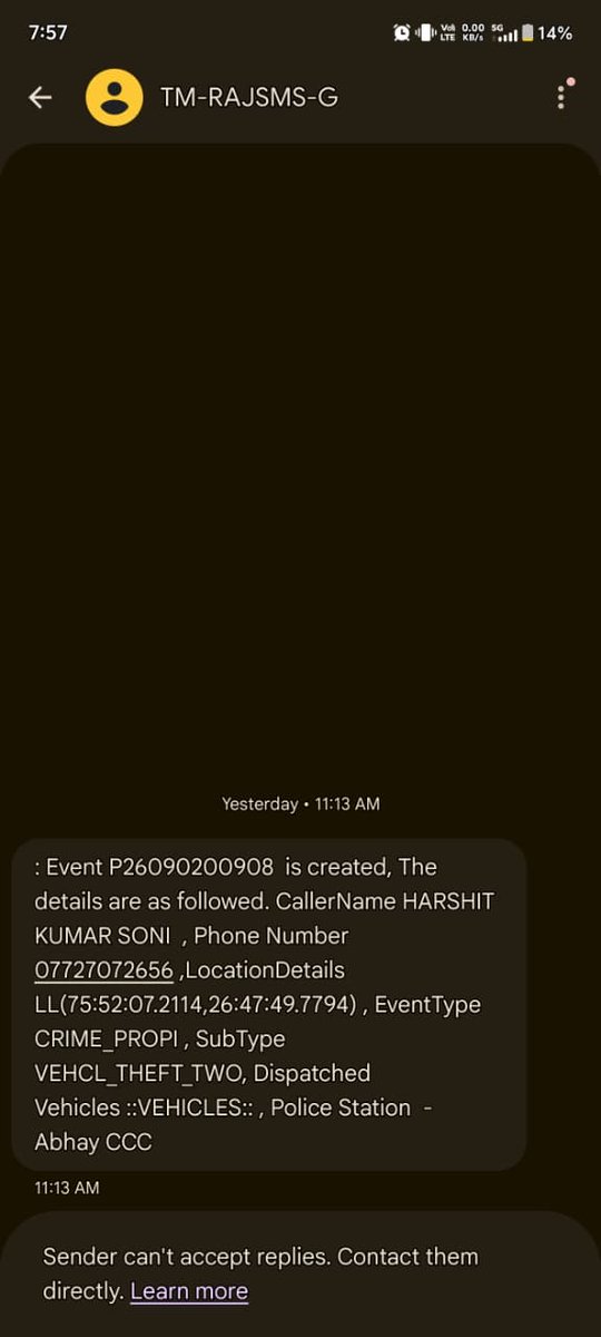 GN8Music's tweet photo. @RajCMO @PMOIndia 
Sir ye kya kanoon vyavastha hai..?? Bike chori ki report diye huye 24 hours se jyada ho chuke hain, abhi tk fir b nhi darj kari hai.
Even ramnagariya thana police ghumaye ja rhi hai, application tk gayb kr di hai. @jaipur_police please fir darj kre. https://t.co/4FHdpHCDqO