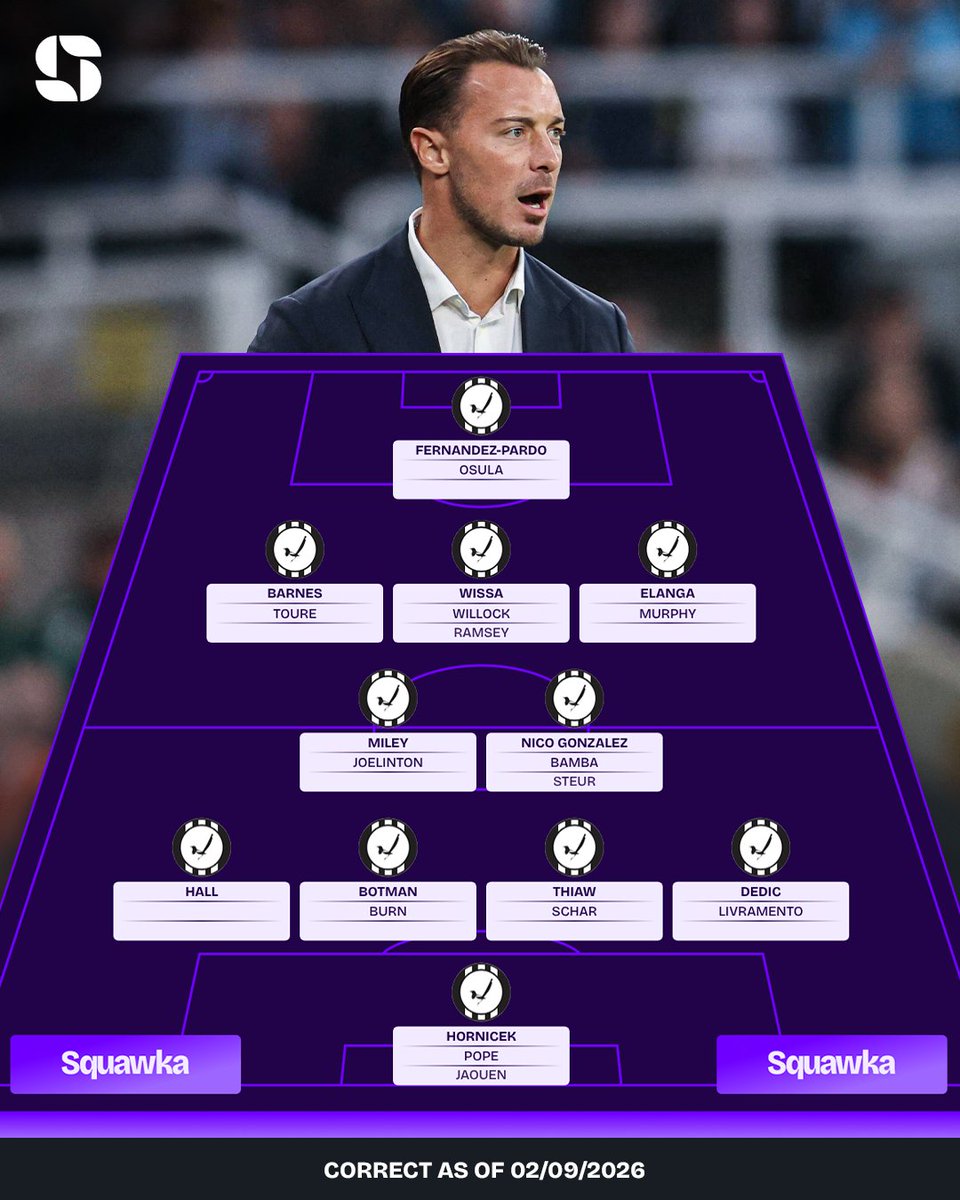 Squawka's tweet photo. Newcastle's summer signings for 2026/27:

◉ Matias Fernandez-Pardo
◉ Nico González
◉ Bazoumana Touré
◉ Amar Dedić
◉ Aladji Bamba
◉ Lukáš Horníček
◉ Sean Steur
◉ Ewen Jaouen

Where will Matthias Jaissle's side finish this season? 🤔 https://t.co/pV2dp6Bq9U