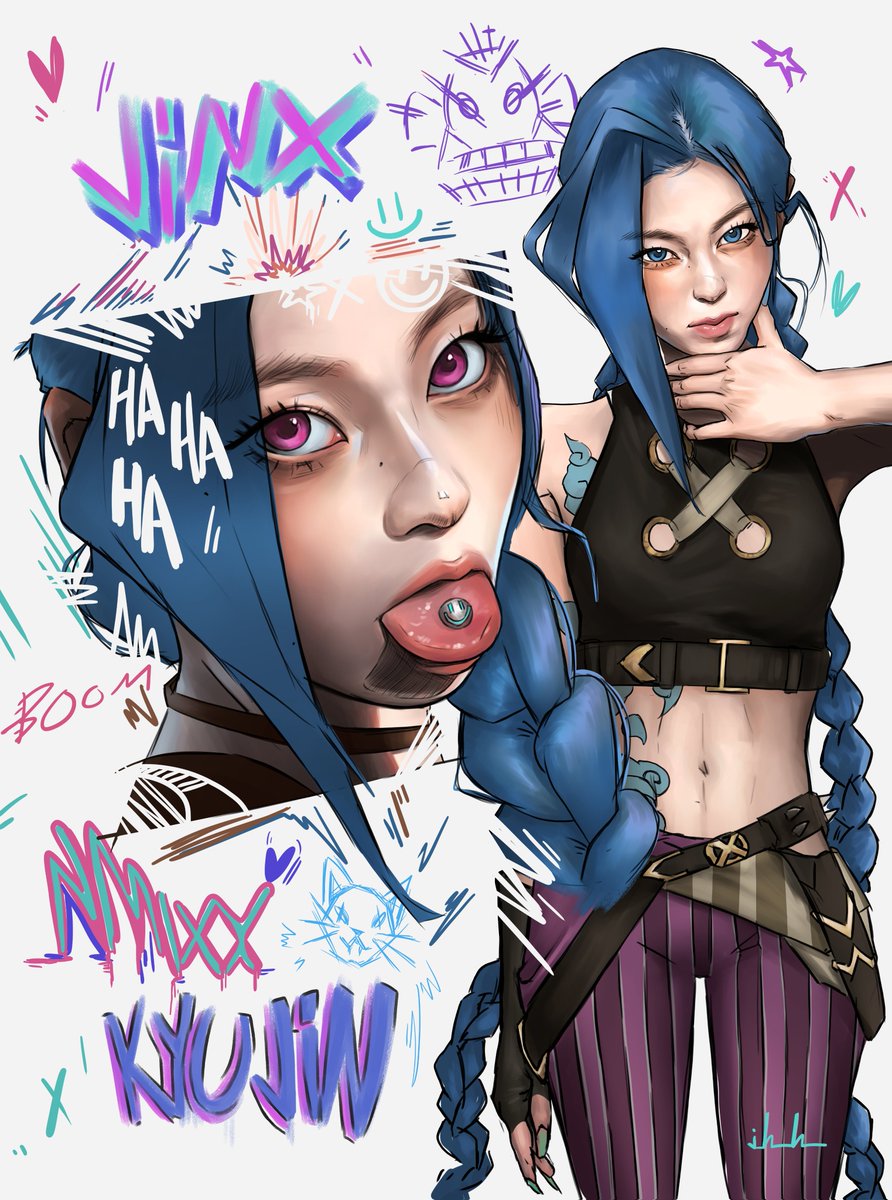 j_h___h___'s tweet photo. Get Jinxed!

-

NMIXX KYUJIN × Arcane Jinx fanart 

-

#엔믹스 #NMIXX #nmixxfanart https://t.co/LjbGrac2wV