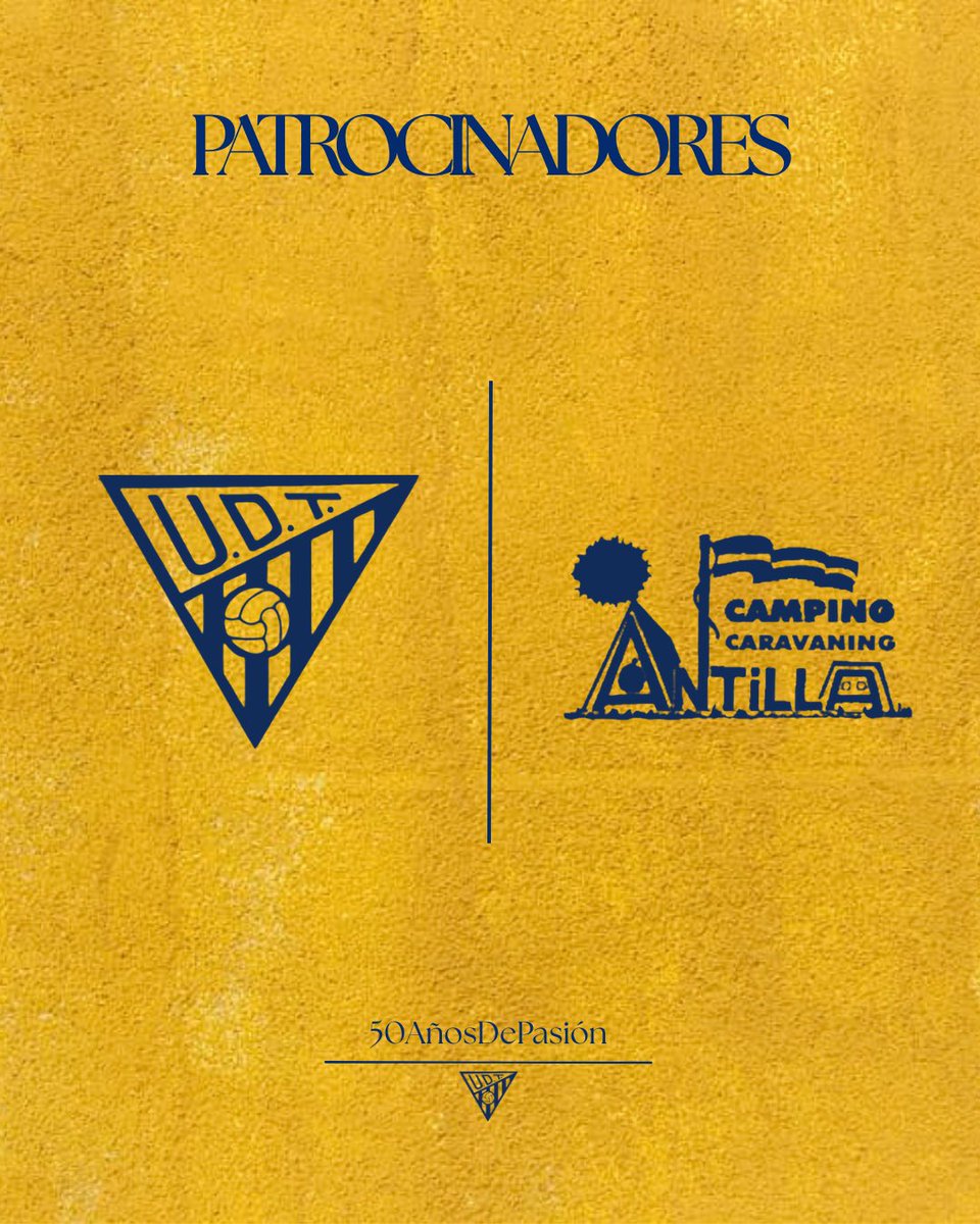 UD_Tomares's tweet photo. 💛 𝐔𝐃 𝐓𝐨𝐦𝐚𝐫𝐞𝐬 | 𝐂𝐚𝐦𝐩𝐢𝐧𝐠 𝐀𝐧𝐭𝐢𝐥𝐥𝐚. 🏕️

🤝🏼 La UD Tomares y Camping Antilla alcanzan un acuerdo para seguir juntos durante la durante la temporada 26/27. 🤩

#50AñosDePasion https://t.co/DVHdCaXCq2