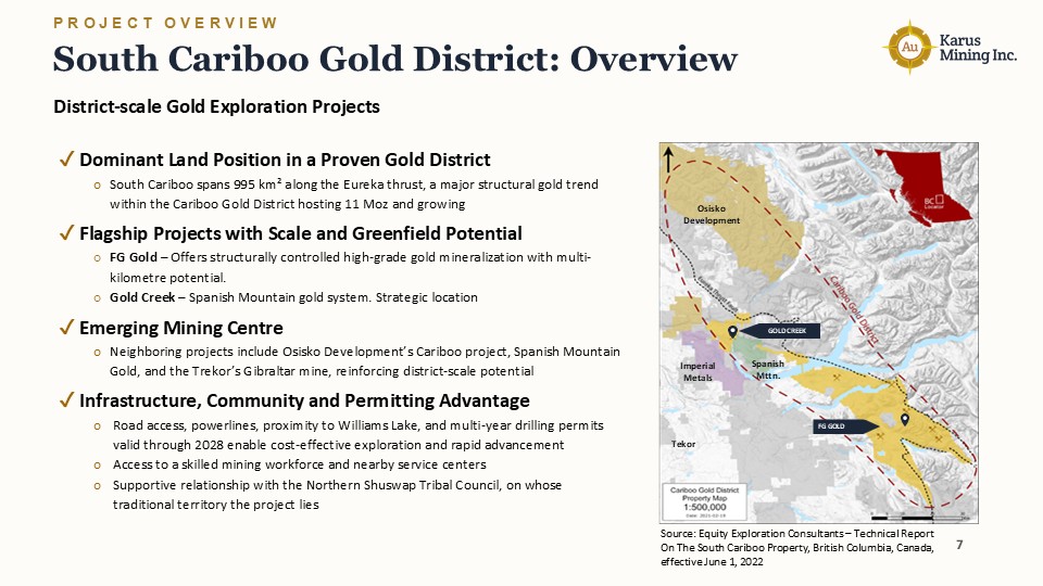 karusmining's tweet photo. Karus' South Cariboo Gold District covers ~1,000 km² of highly prospective ground in BC.
 
What’s there: two high-grade vein corridors, each running ~650m along strike — and both still open.
 
Big ground. Open geology. Drills turning in 2026.

https://t.co/9iStVOXoeo https://t.co/z4LLlAvgdw
