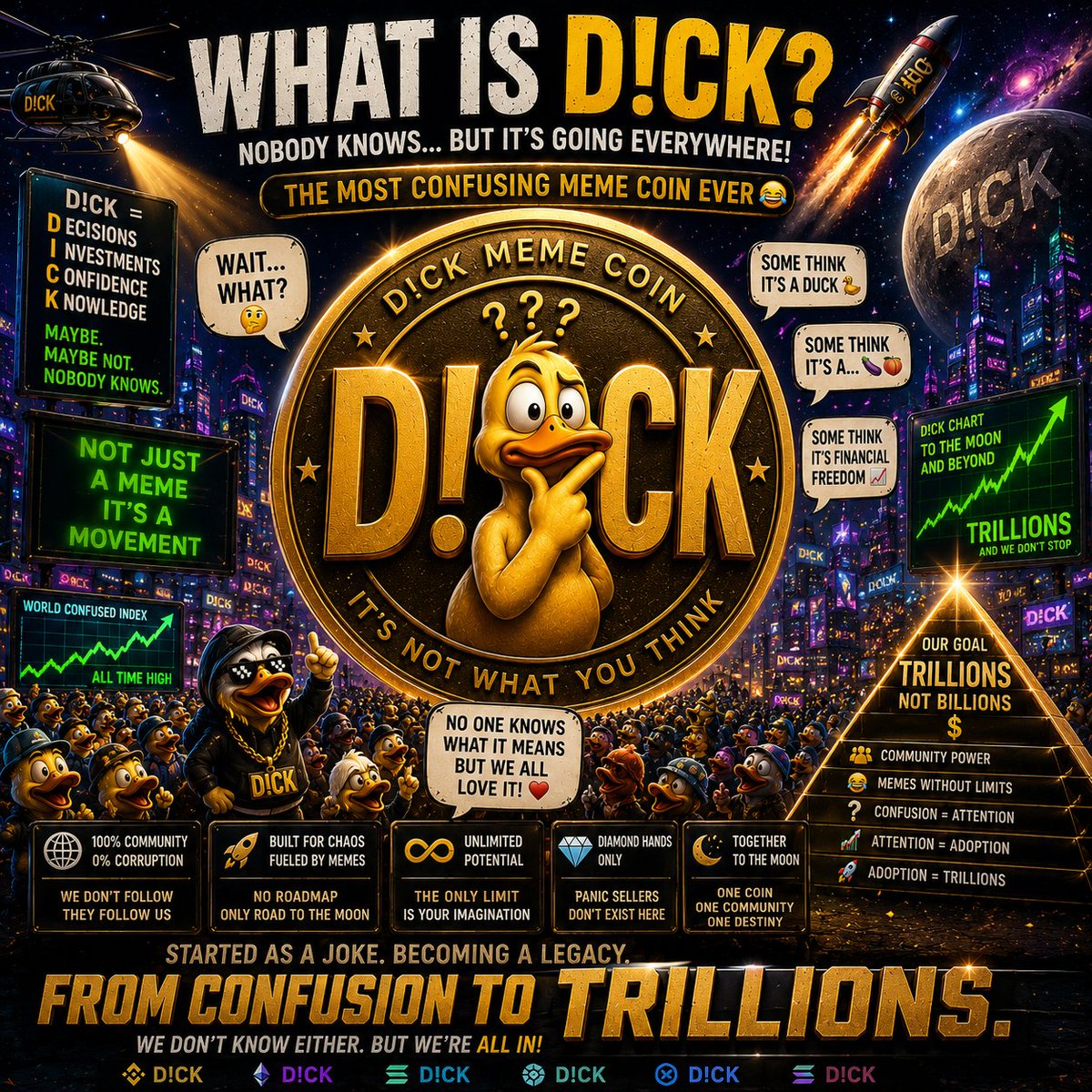 SOLPUPopu's tweet photo. Decisions, Investments, Confidence, Knowledge (DICK) https://t.co/cS71F0PCxO https://t.co/8OIMoJAl9v