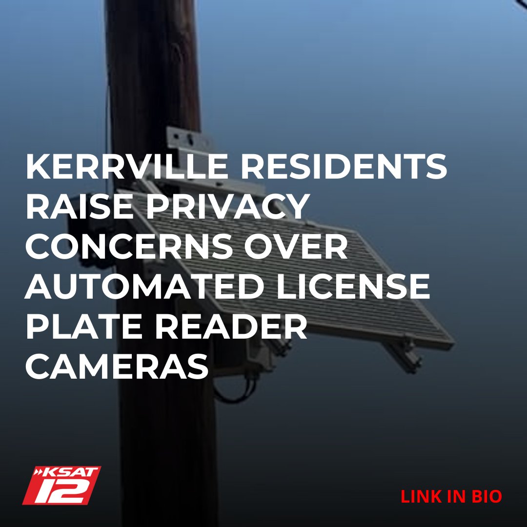 sndtest459312's tweet photo. Kerrville residents raise privacy concerns over automated license plate reader cameras | Link in bio 🔗 https://t.co/G1u6FwKdCv