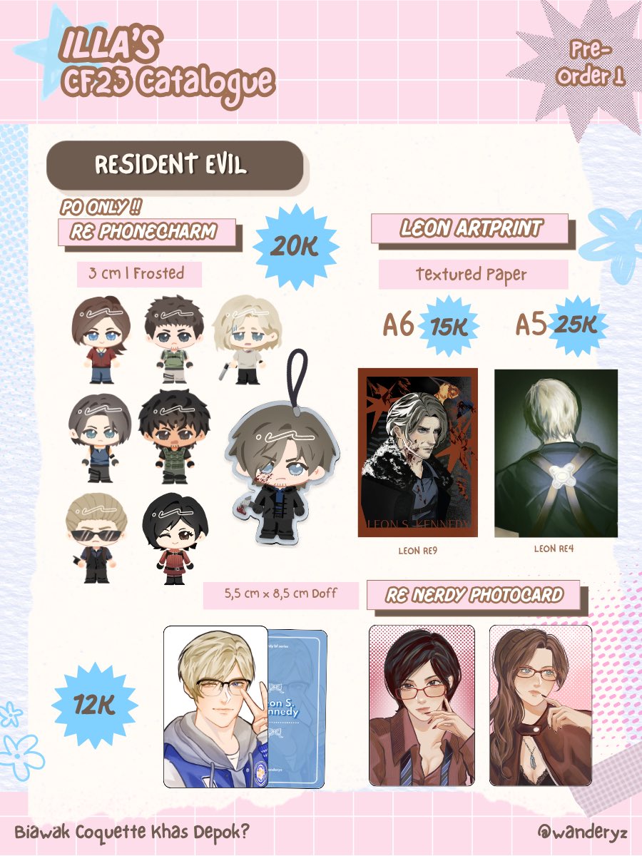 wanderyz's tweet photo. [RT &amp; Likes are appreciated! 🫶]

📮 wanderyz’s #CF23 PO is open! 
✉️ 3 - 11 September 2026
📦 Both Days (Pick Up Only)

Fandoms: Resident Evil, Jujutsu Kaisen, Marvel

🖇️Form: https://t.co/m6t5XcaQS3

#Comifuro23 #CF23Catalogue #Comifuro23Catalogue #ResidentEvil  #JJK #Marvel https://t.co/6rDLRfL83a