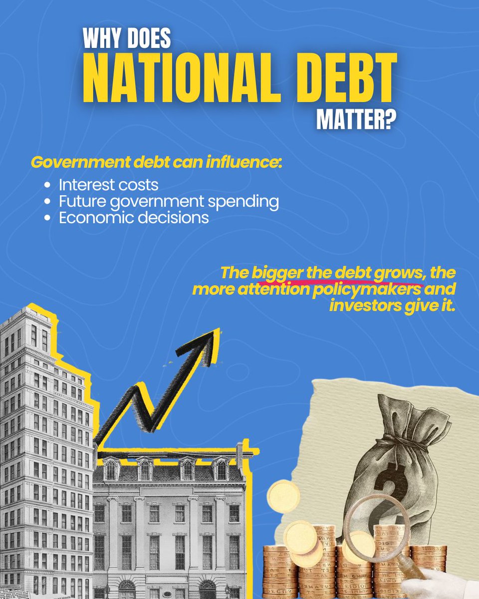cole_flynn_'s tweet photo. $40 trillion.

That's America's national debt right now.

Why does it matter?

Because government debt influences interest costs, future spending, and the economic decisions that shape everyday life.

@FlynnZito

#Economy #NationalDebt #Finance #Markets https://t.co/U9OfkNOgRc