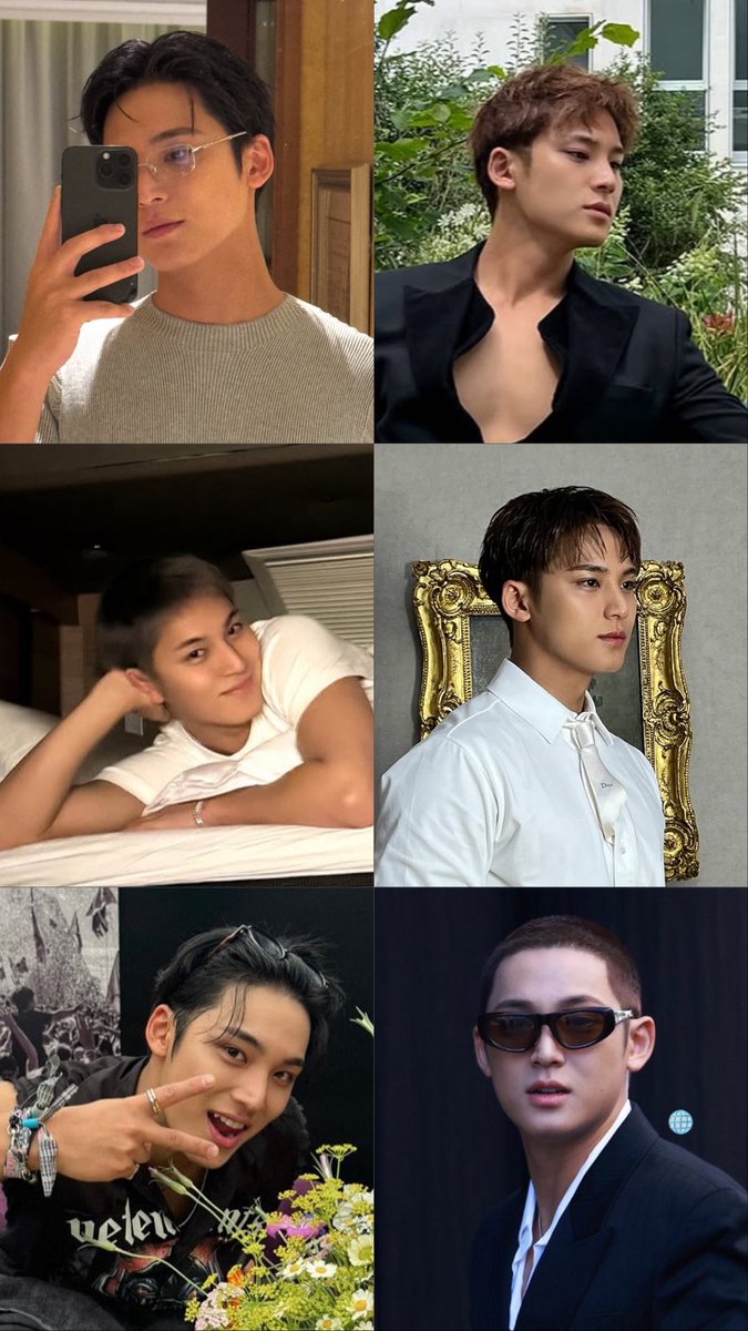 keysinurijib's tweet photo. One thing’s for sure, MINGYU CAN ROCK ALL KINDS OF HAIRSTYLES. https://t.co/1s6zaW7qcp