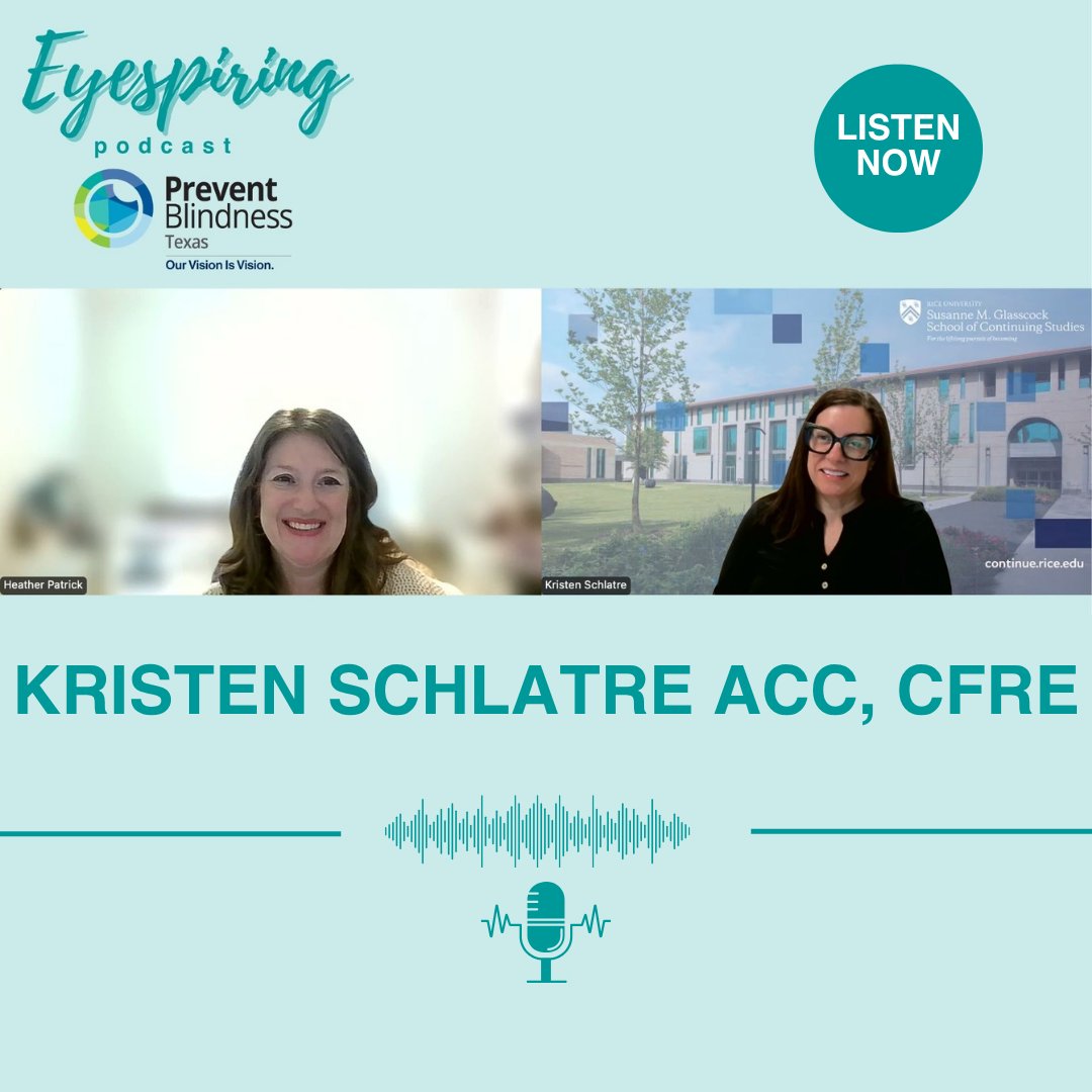 eyespiring's tweet photo. 🎙️ A new episode of Eyespiring is here! What does it really take for a nonprofit to thrive? Kristen Schlatre of @ContinueRice @RiceUniversity joins Heather to talk about leadership, philanthropy, community impact, &amp; building stronger nonprofits. Watch now https://t.co/TovLMs5DiP https://t.co/uCx0qdHMXx