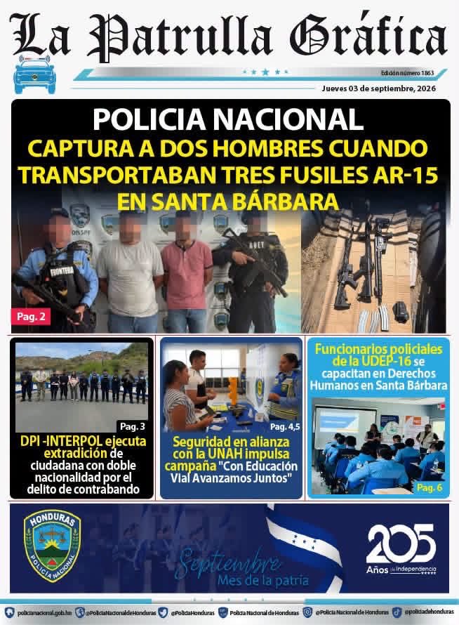 umep_4's tweet photo. 𝘽𝙪𝙚𝙣 𝙙í𝙖, 𝙡𝙚𝙘𝙩𝙤𝙧𝙚𝙨 👮🏻‍♂️👩🏻‍✈️🚔📰

𝙇𝙚𝙨 𝙘𝙤𝙢𝙥𝙖𝙧𝙩𝙞𝙢𝙤𝙨 𝙣𝙪𝙚𝙨𝙩𝙧𝙤 𝙥𝙚𝙧𝙞ó𝙙𝙞𝙘𝙤 #𝙇𝙖𝙋𝙖𝙩𝙧𝙪𝙡𝙡𝙖𝙂𝙧á𝙛𝙞𝙘𝙖 𝙚𝙙𝙞𝙘𝙞ó𝙣 03 𝙙𝙚 𝙨𝙚𝙥𝙩𝙞𝙚𝙢𝙗𝙧𝙚 𝙙𝙚𝙡 2026 🗞👮🏻‍♂️👩🏻‍✈️

#𝙎𝙚𝙧𝙫𝙞𝙧𝙔𝙋𝙧𝙤𝙩𝙚𝙜𝙚𝙧 https://t.co/xaMTLndSUS