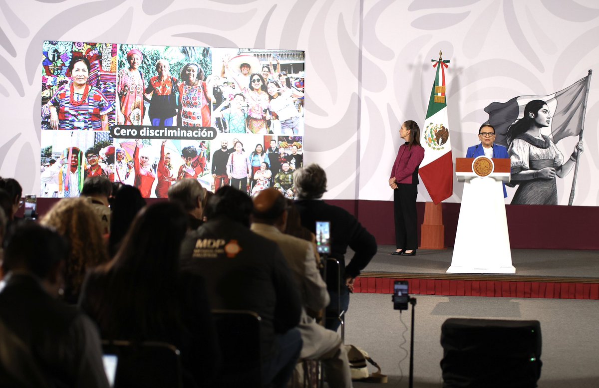 rosaicela_'s tweet photo. En #México está garantizado el ejercicio pleno de todas las libertades. Atendemos la protesta social en coordinación con los tres órdenes de gobierno, para alcanzar la resolución pacífica de conflictos; hay cero censura y cero represión. También mantenemos una relación respetuosa con distintos poderes, actores políticos y sociales, así como con organismos internacionales y trabajamos para evitar cualquier forma de discriminación; estamos en contra del clasismo, el racismo, el machismo, la homofobia y la misoginia. 🇲🇽
#2InformeDeGobierno #HonestidadYResultados @Claudiashein #CésarYáñez @arturomedinap @RocioBarcenaM