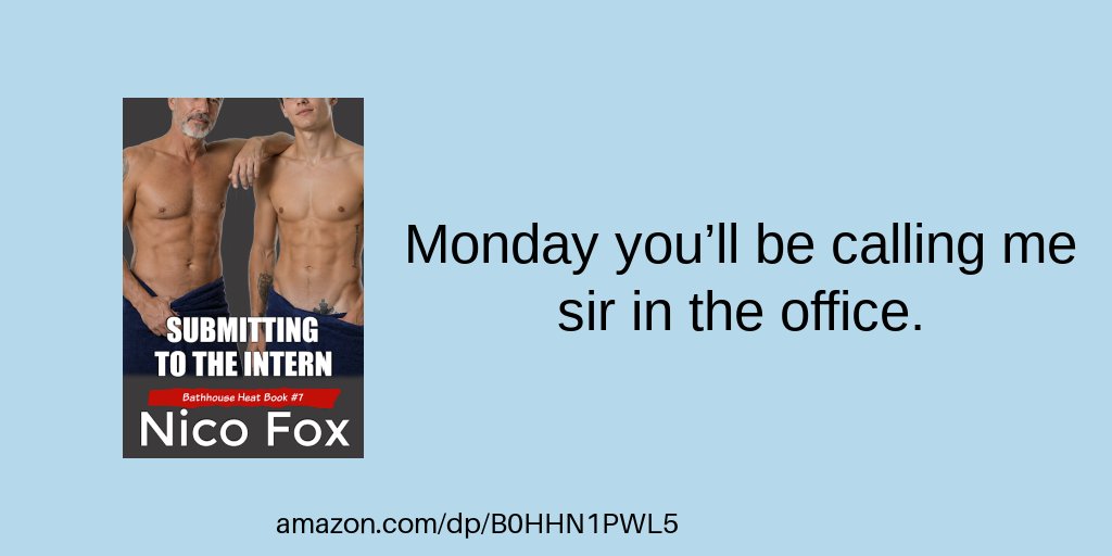 nicofoxauthor's tweet photo. https://t.co/h0eauN3lF4
#gayerotica #gaybook #gaybookstagram #gaybooks #bathhouse #GayErotica #MMRomance #AgeGapRomance https://t.co/MEF9ZPnpmd
