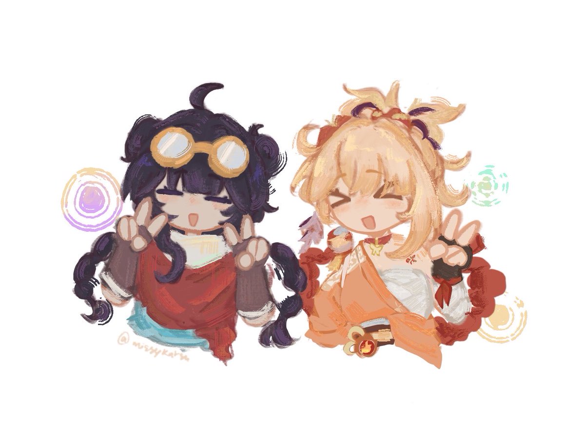 missykatsu's tweet photo. ghostiefruit and yoimiya 🎇 https://t.co/hMWZrhTRHx