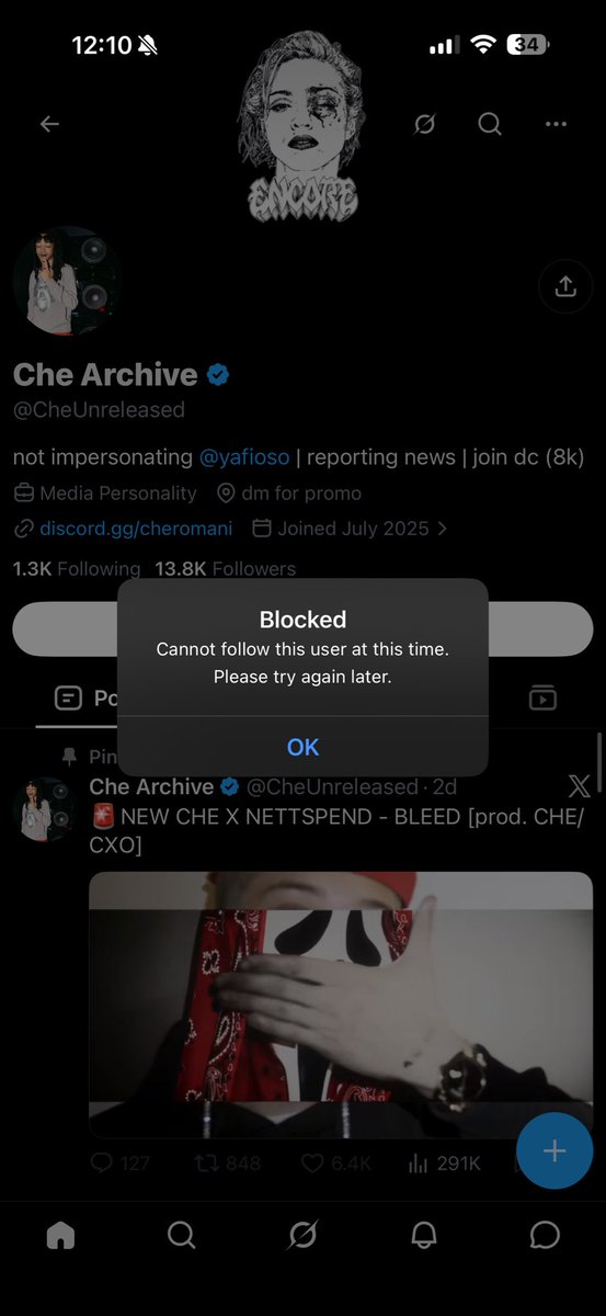 sodeadset's tweet photo. Che blocked me ain’t got stop me from blowing up 😂😂😂😂😂 they mad till u make it ONG https://t.co/4ehkHxrIy4