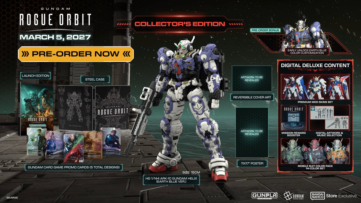 Wario64's tweet photo. GUNDAM ROGUE ORBIT Collector's Edition (PS5/XSX/Steam) up for preorder at Bandai Namco Store ($159.99) https://t.co/Ml4kHkqnfD https://t.co/2Xu6EKiIFu