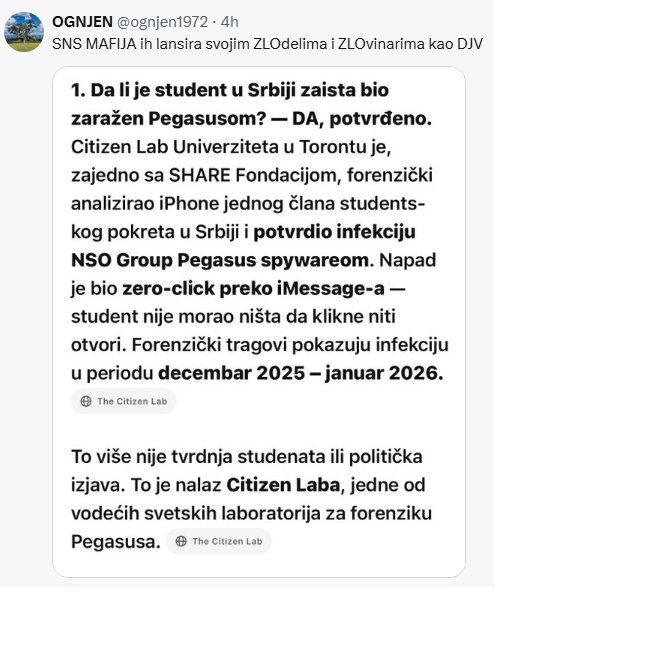 VukNevuk's tweet photo. @jankovic_djurdj Svi svetski mediji bruje o velikom ništa. Đurđa informiši se. Šerujete jednu istu sliku. Jel se to međusobno bodrite. https://t.co/HqCRiwRnvS