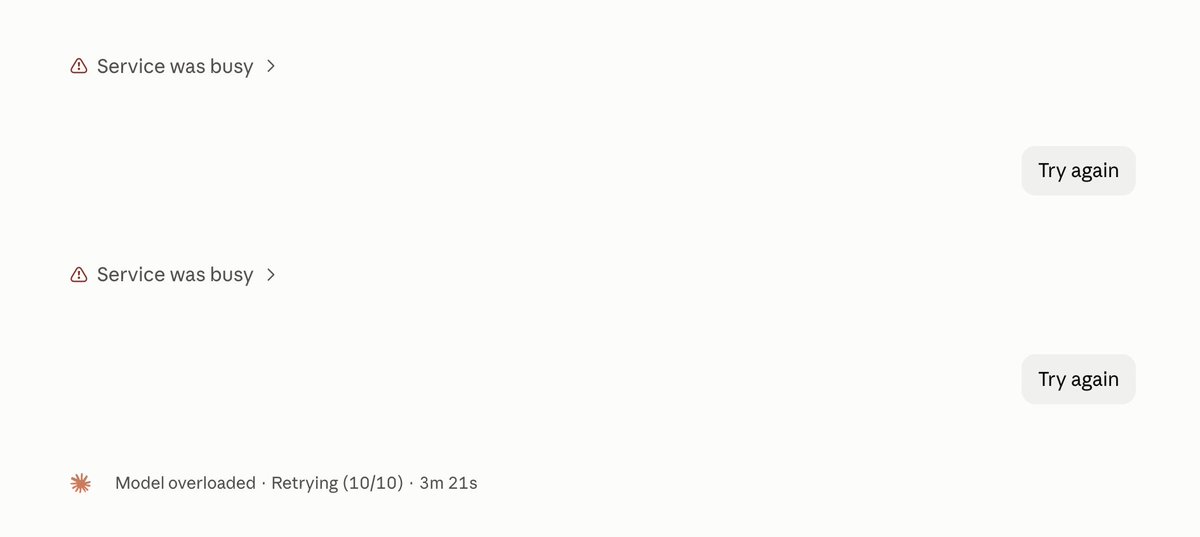 fekdaoui's tweet photo. how is this possible?

- codex down
- claude down
- grok down 

all at the same time???? https://t.co/pFNLxu12B5