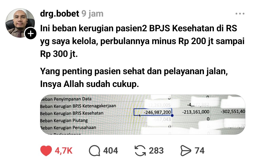 biduanssa's tweet photo. INI CONTOH KERUGIAN YANG SAMPE -200jtan YA GUYS!!!

jadi kalo marah plis ke BPJS aja, gaji nakes gak seberapa tapi sllu jadi tameng klo ada mslh ttg BPJS🥺 https://t.co/OLxlgTfm9g