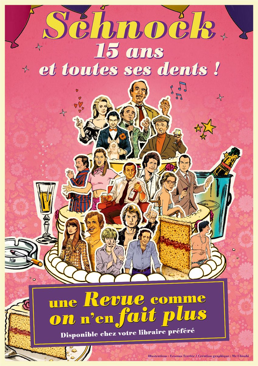 SchnockRevue's tweet photo. Tadam !
Voilà le visuel officiel pour les 15 ans de Schnock.
On fait tourner !
artwork : @MrChoubi 
https://t.co/O9dNrvo3qb https://t.co/bwgNeGs6Ae