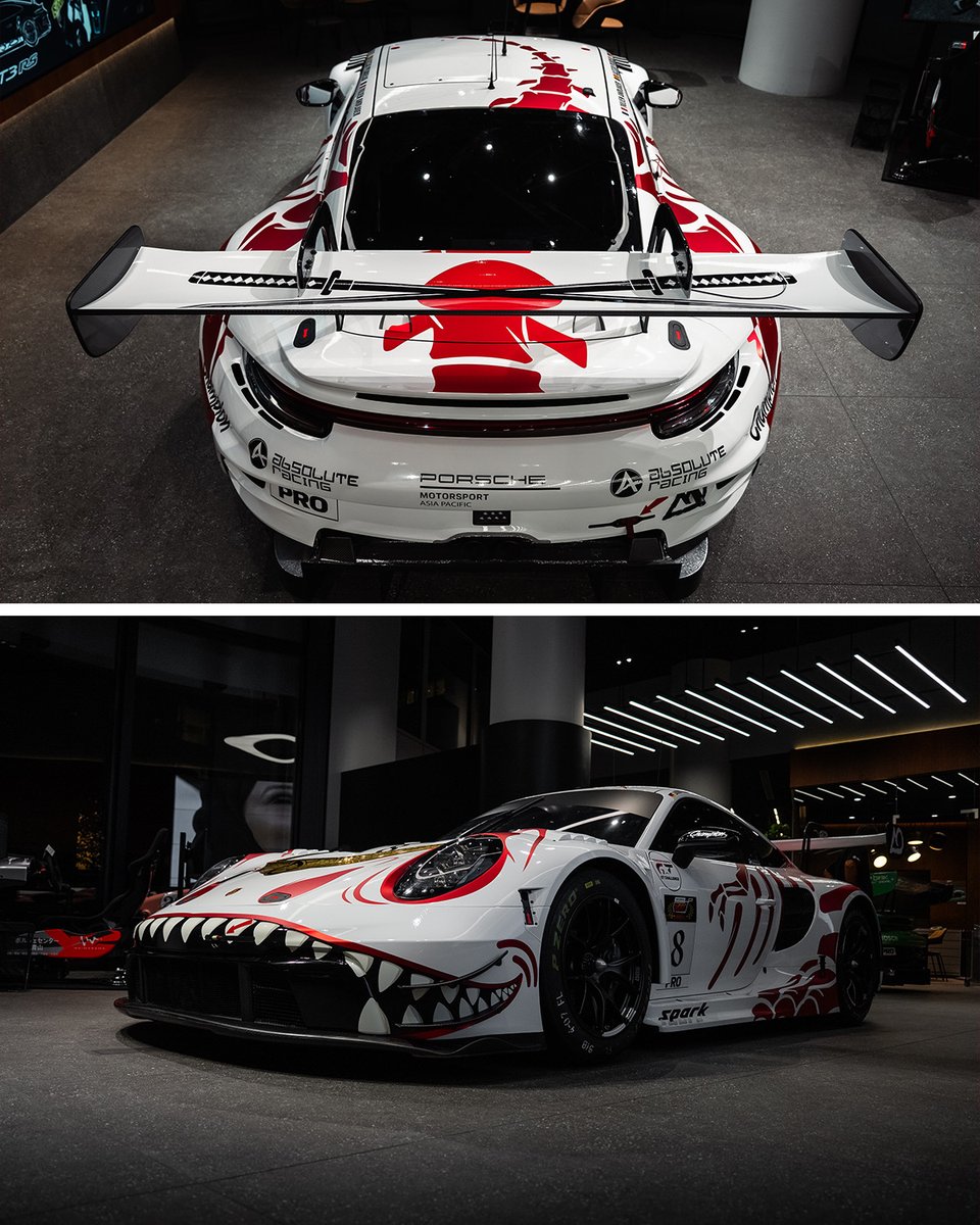 AORacingUSA's tweet photo. 🎌If you're in Tokyo, stop by Porsche Studio Ginza to see Bushi Rex! He'll be here until Sept. 5, then he'll do some sightseeing before heading to Suzuka! https://t.co/KJ7ICAWQ7W