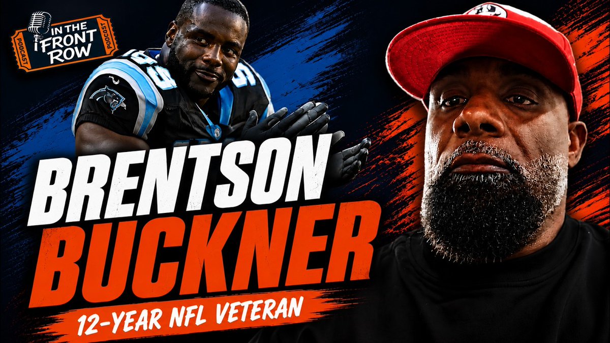 RadioMikeV's tweet photo. Ep 149 of In The Front Row is available this afternoon. It features former @NFL DT Brentson Buckner sharing about his 12-year career with 5 teams including the @steelers and @Panthers who he helped lead to a Super Bowl appearance. Watch and SUBSCRIBE at https://t.co/KpoAuPKYok