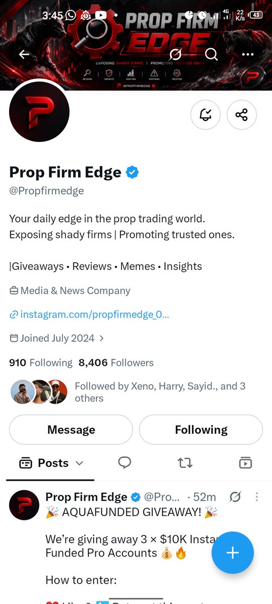 Igwee_Solomon's tweet photo. @Propfirmedge @AquaFunded @LewisAquaFunded @shepherd_fx Done
@sodium_nq @OrionTrader2006 @oshoktrader https://t.co/lLd03LkwkY