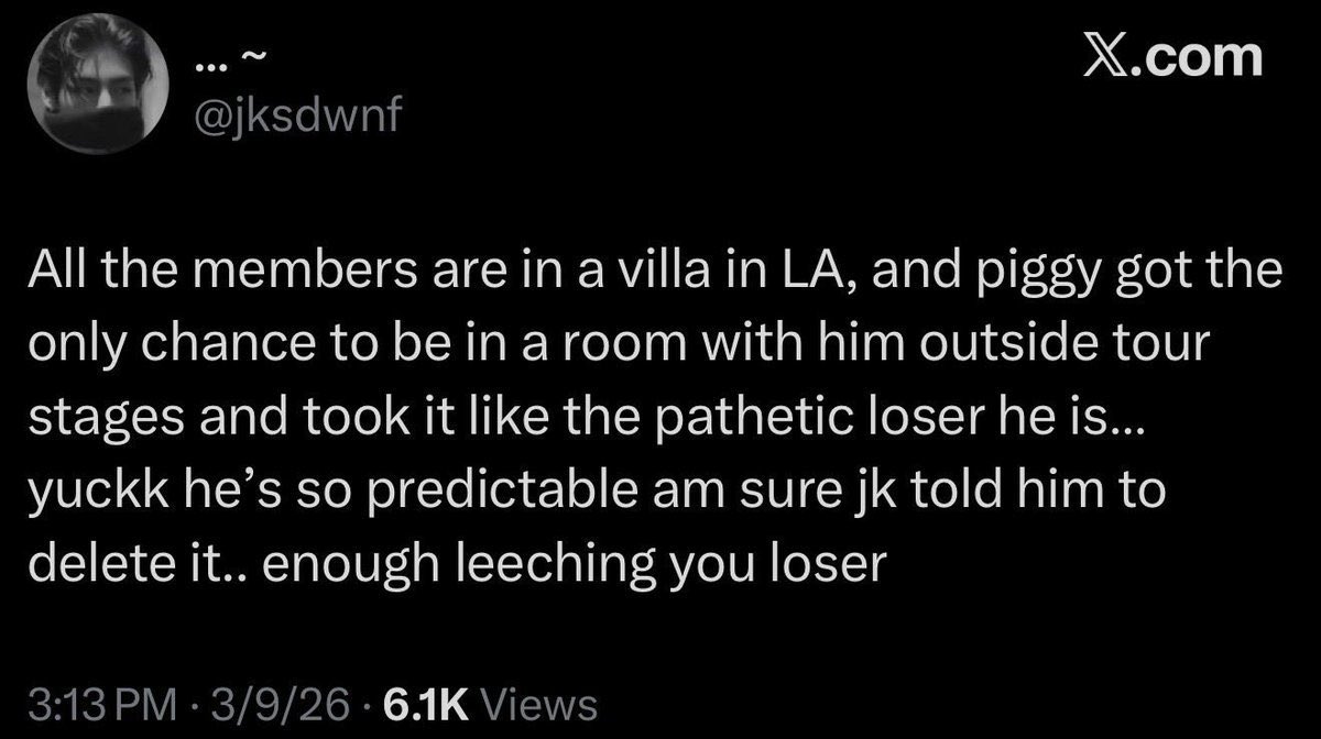 jmnblossoms's tweet photo. all this over a pic that was probably posted by accident, deleted immediately and never even reuploaded 😭 meanwhile the other members can post jk all the time and nobody gives a fck, but the second it’s jm doing it y’all completely fcking lose it. mental illness https://t.co/hOXJGsDqeH