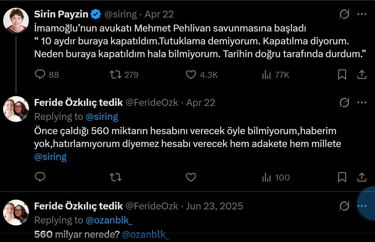 000huh0's tweet photo. @FerideOzk @av_ugurpoyraz Tvden yayınlayın da şov nasıl yapılıyormuş hep beraber izleriz. Davayı takip etmiyorsun gelmiş buraya atıp tutuyorsun. 560 milyar yalanına inanan tipten ne beklenir? Hala arıyor musun 560 milyarı?😂😂 https://t.co/mPBva7z2Vv
