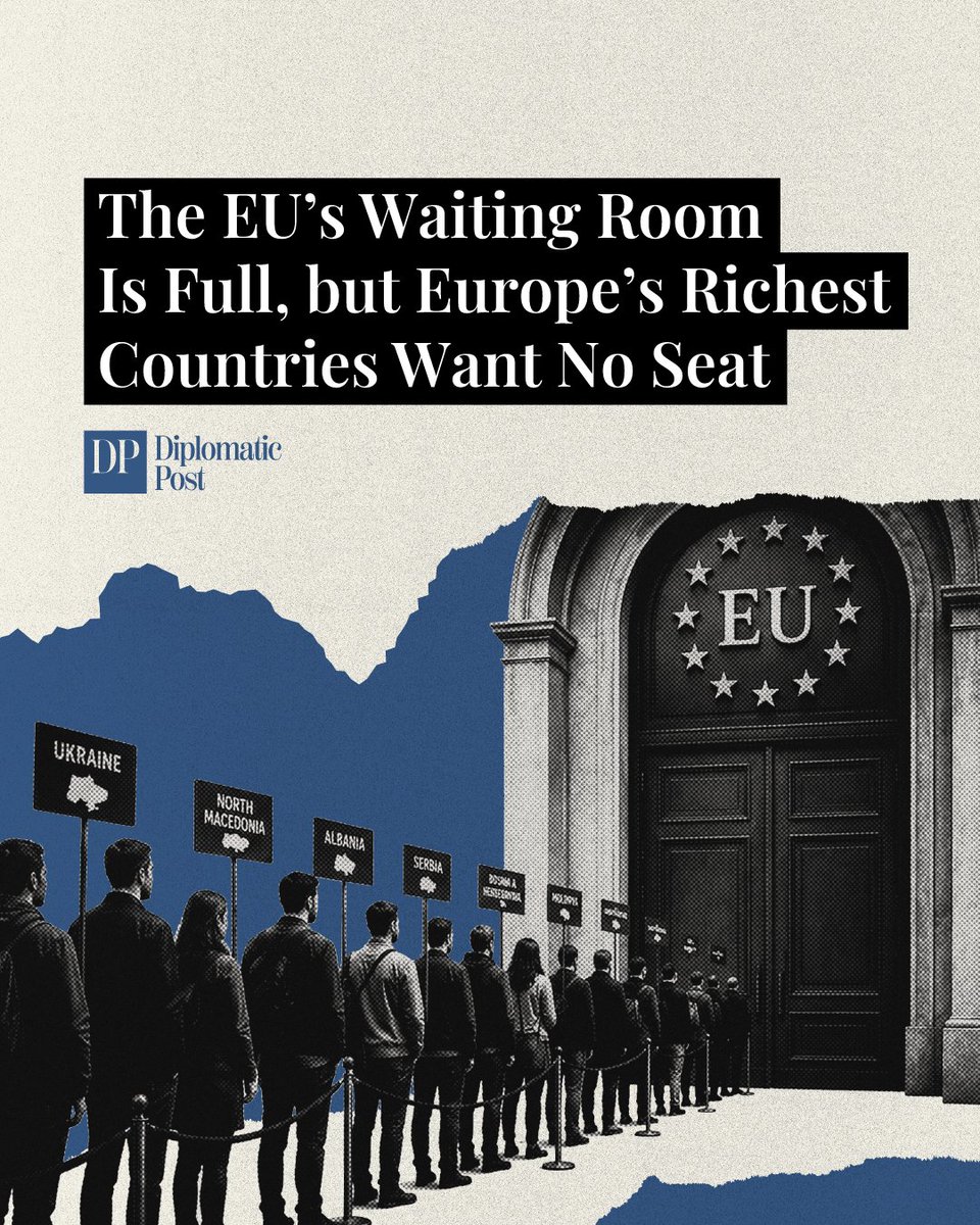 diplomatpost's tweet photo. Ukraine, Moldova and the Western Balkans are accepting years of reforms for a chance to join the EU, while Norway, Switzerland and Iceland remain outside despite enjoying much of the bloc’s economic access.

The contrast exposes a structural weakness in enlargement. Wealthy outsiders can negotiate special arrangements without surrendering control, while candidates with fewer alternatives face shifting conditions and no reliable timetable.

Read the full analysis on Diplomatic Post.