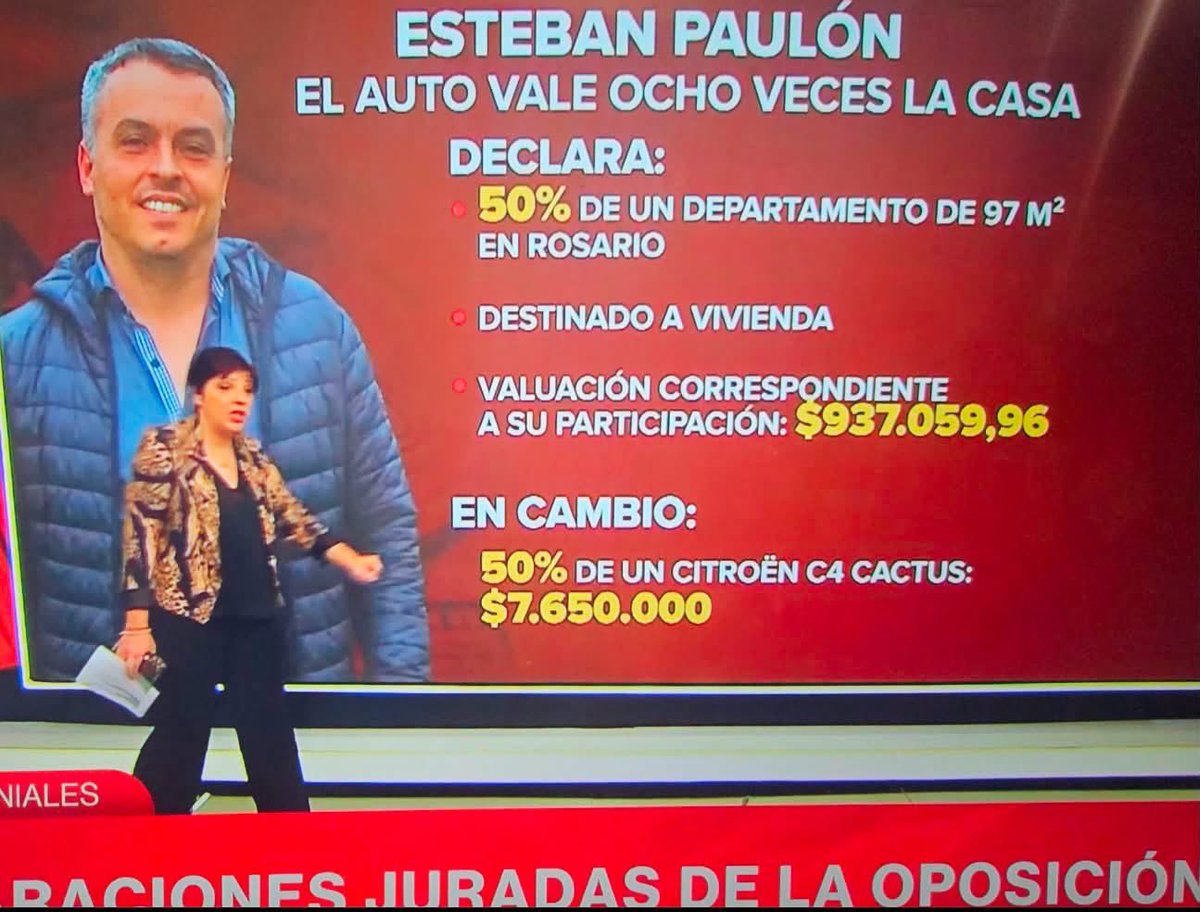 HecramosRamos's tweet photo. El que pedia a gritos la DDJJ de Adorni , te declara que tiene el 50% de un Dto valuado en $ 900,000 y el auto que también tiene solo el 50% en  $ 7.500.000 , no tienen vergüenza!! https://t.co/cjyNJpMCnr