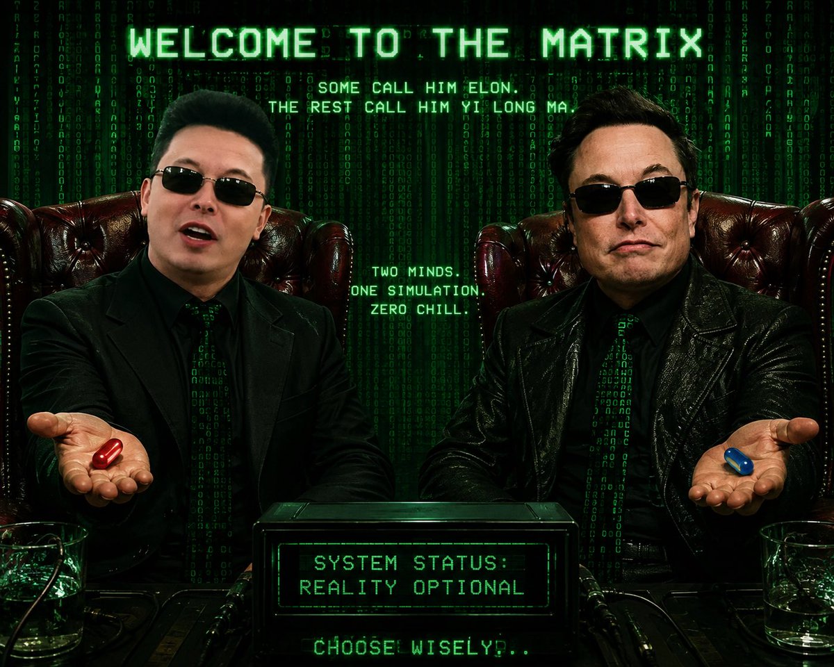 2A1766's tweet photo. @Traderfinn0 THE MULTIVERSE JUST WENT ON-CHAIN. 🚀

Elon Musk 🤝 Yi Long Ma
Same timeline. Different legend.

🔥 1M+ TikTok followers. Now on-chain.

X: @mayilong0⁠￼
IG: @yilongma.meta⁠￼
TikTok: @mayilong0⁠￼

CA: HQEm36fjBb9vCa4ngMSrUyMi5ijRUgLABU8P2YJJpump

$YILONGMA 🚀🔥 https://t.co/tKponSbMgE
