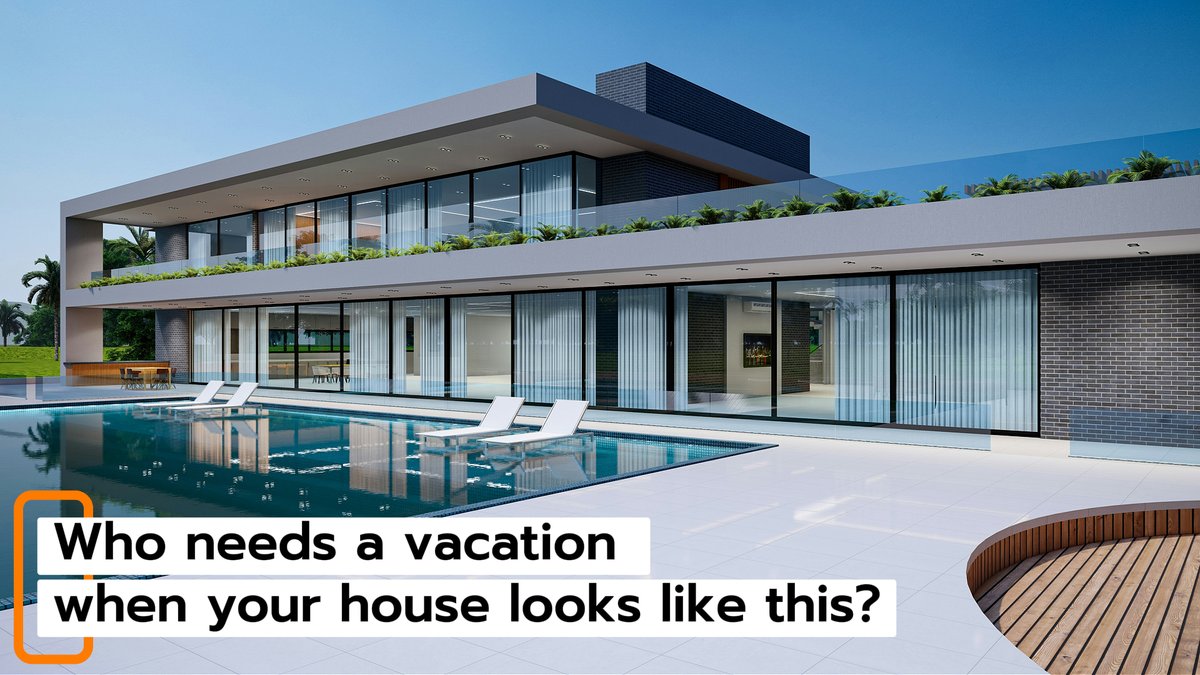 nedayarnall's tweet photo. Forget the hotel. Forget the flights. I’ll just stay home. 😂🏡🌴 

 Be honest… would you ever leave this house? YES or NO? 👇 https://t.co/u6eXCOOby1
