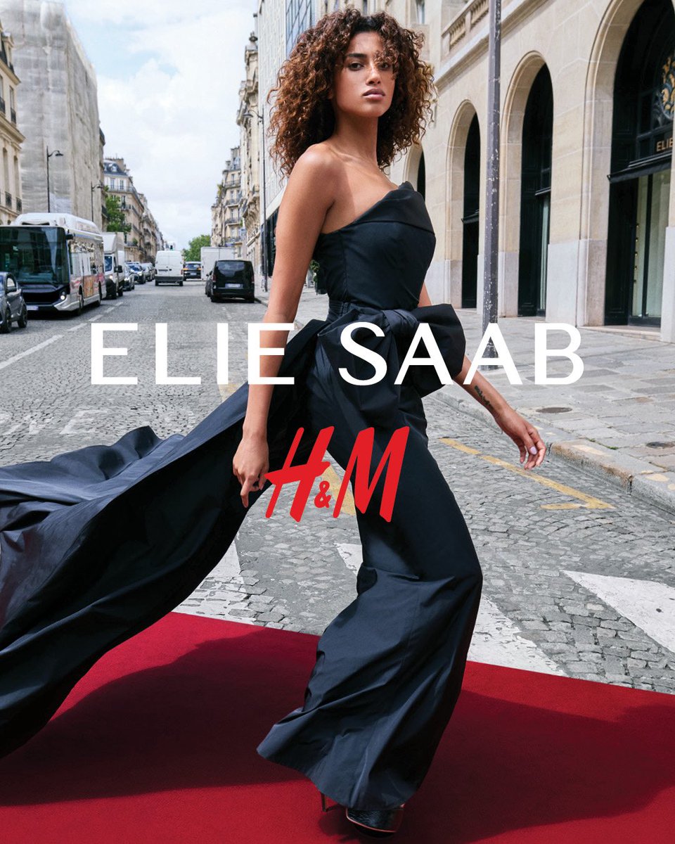 ElieSaabWorld's tweet photo. ELIE SAAB x H&amp;M

Available in selected stores and online at https://t.co/rSDXJqYq1A from 22 October.

#ELIESAAB
#ELIESAABxHM https://t.co/FyWkEseufF