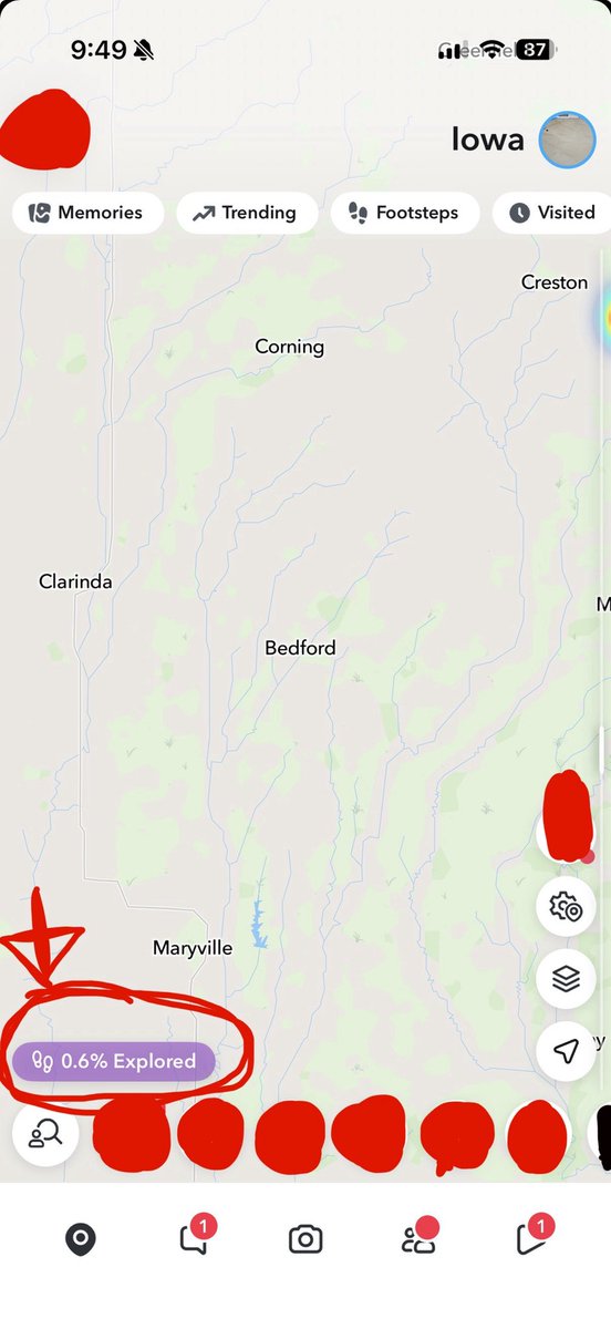 CaseySamuelsoNE's tweet photo. amazing! 0.6% explored on snap map in the town “im from” with zero people on snap maps. this is getting funnier and funnier #parkergate #bedfordbct https://t.co/Q9kdZW8vbd