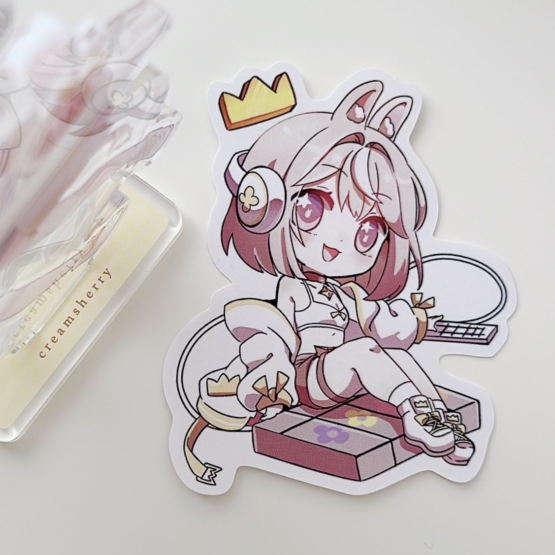 creamsherryart's tweet photo. DJ SHERRY acrylic stands/stickers and DJ BELIN stickers are also back in stock! 👑✨
DJしぇりー・DJベリンのグッズも再入荷！(*´ワ`*)🌼📢

https://t.co/etA79WGTMW https://t.co/5q4n6J8mCE