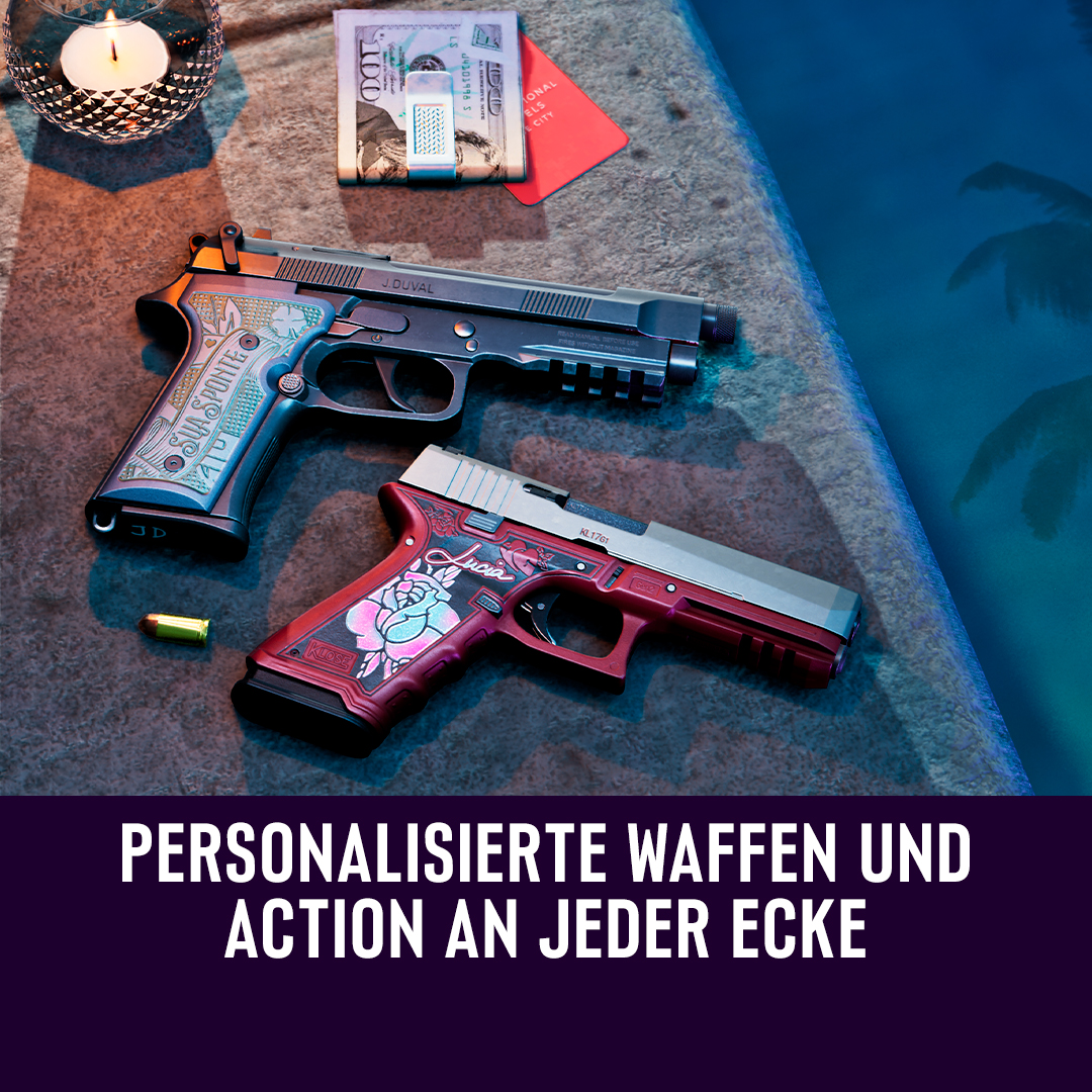 RockstarGames's tweet photo. Nutze alles, was diese riesige Welt zu bieten hat. Bestelle jetzt die Grand Theft Auto VI: Ultimate Edition auf PlayStation 5 vor.