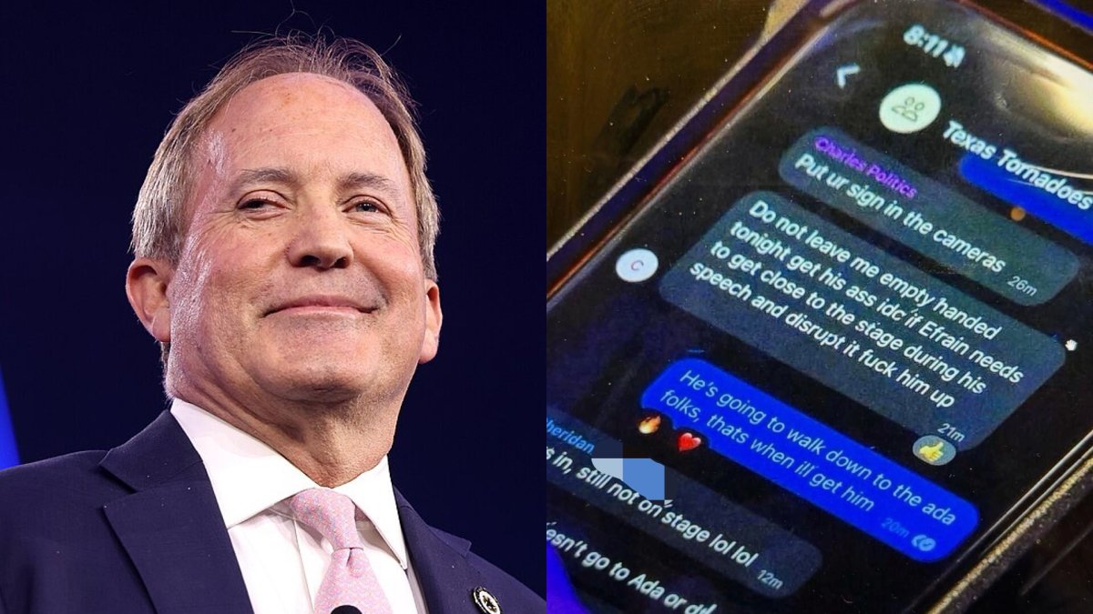 factpostnews's tweet photo. Leaked messages of a pro-Paxton group chat at a Talarico Rally:

"get his ass ... fuck him up" https://t.co/ZuiZHl8Edt