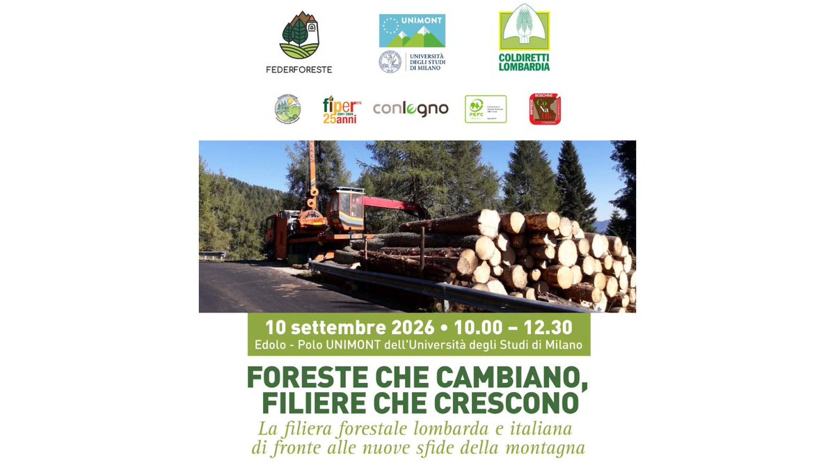 polo_unimont's tweet photo. 10/09 ore 10, Federforeste organizza il convegno sul futuro della filiera forestale lombarda e italiana, in collaborazione con il Polo UNIMONT - Università degli Studi di Milano e Coldiretti Lombardia. Scopri di più: https://t.co/8LVvuxFhdH 
@LaStatale @pefcitalia @RegLombardia https://t.co/72niJ0i6ia