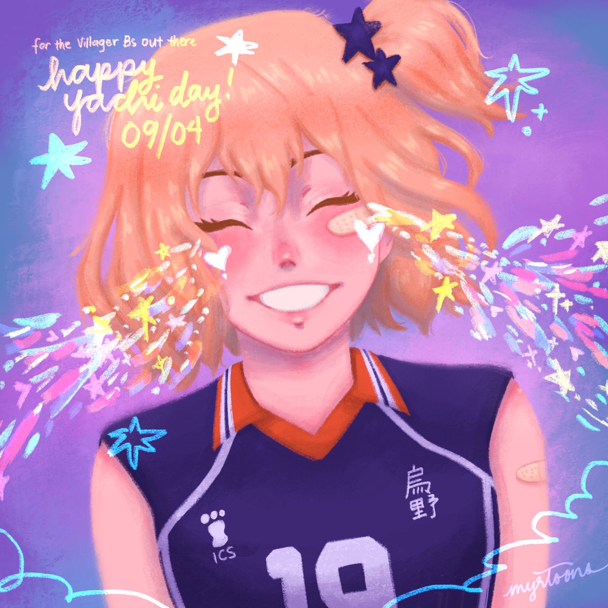 myrtoons's tweet photo. to the girl who always makes my day a bit brighter, i hope you shine the brightest today 🌸🌟

#haikyuu #谷地仁花誕生祭2026 #谷地仁花生誕祭2026 https://t.co/LcTKZECeAE