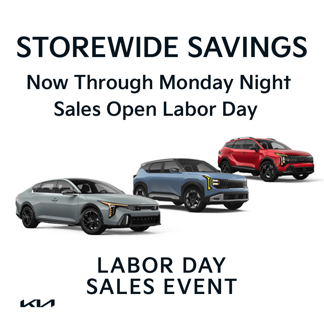 FredAndersonKia's tweet photo. The Labor Day Sales Event is on! 🇺🇸 Take advantage of storewide savings now through Monday night and find the Kia that fits what you’re looking for.

Plus, our Sales Department will be OPEN Labor Day, Monday, September 7th!

#FredAndersonKia #Kia #LaborDaySalesEvent https://t.co/J8zLdLTksU
