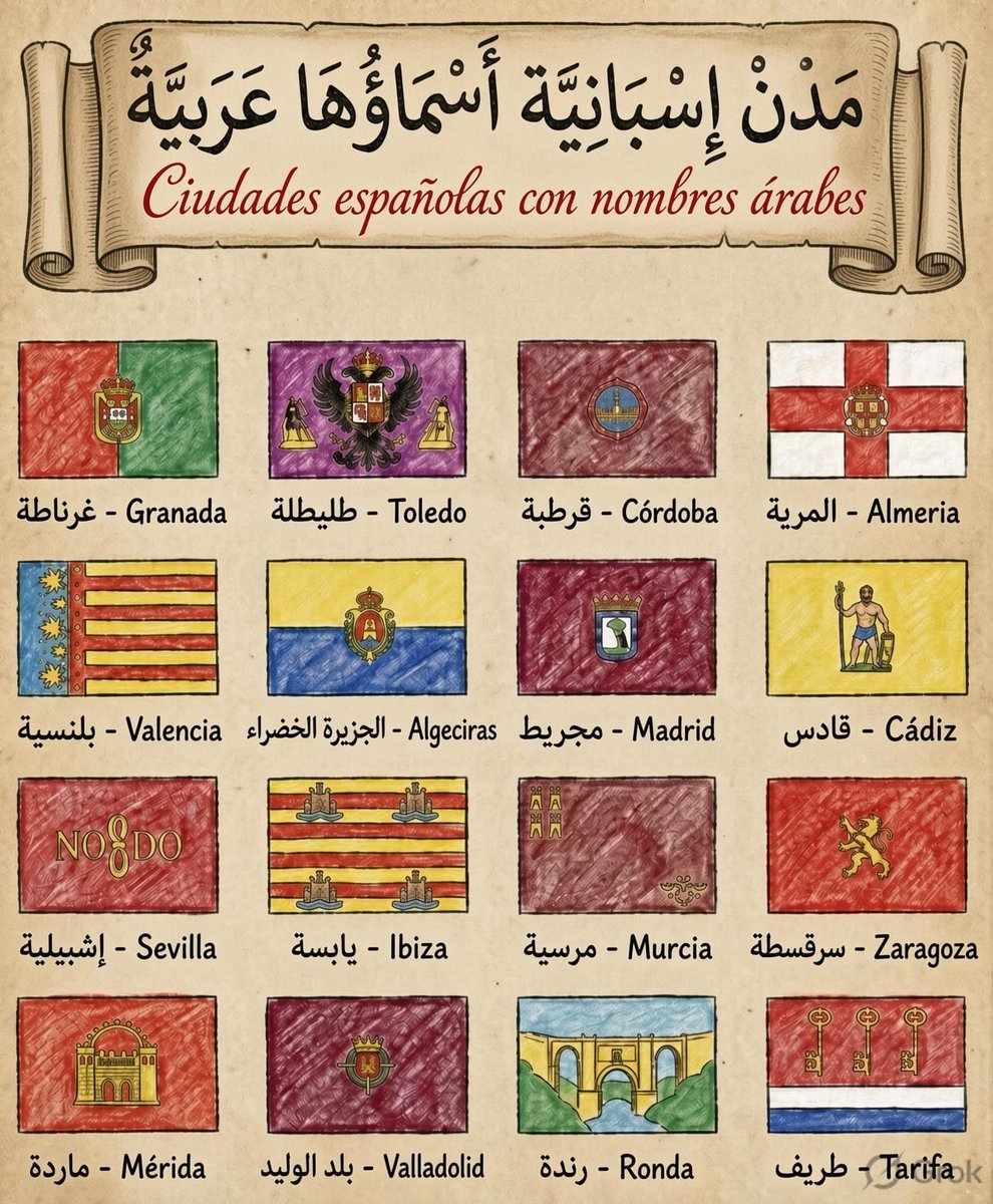 Sir_Jek810's tweet photo. ¡Vosotros, cruzados #castellanos , tened la decencia de mencionar los nombres árabes de las ciudades construidas en la #Península_Iberica , que mantuvieron su prosperidad durante ocho siglos y sirvieron de centro que iluminó a Europa con sus ciencias...!
#Al_Andalus 
#Andalucía 
#Portugal 
#España_colonial 
#Catalunya_libre 
#Ceuta_Libre #Melilia_libre 
#Euskadi_askatuta 
#Free_Cataluña 
#Pais_Vasco_Libre