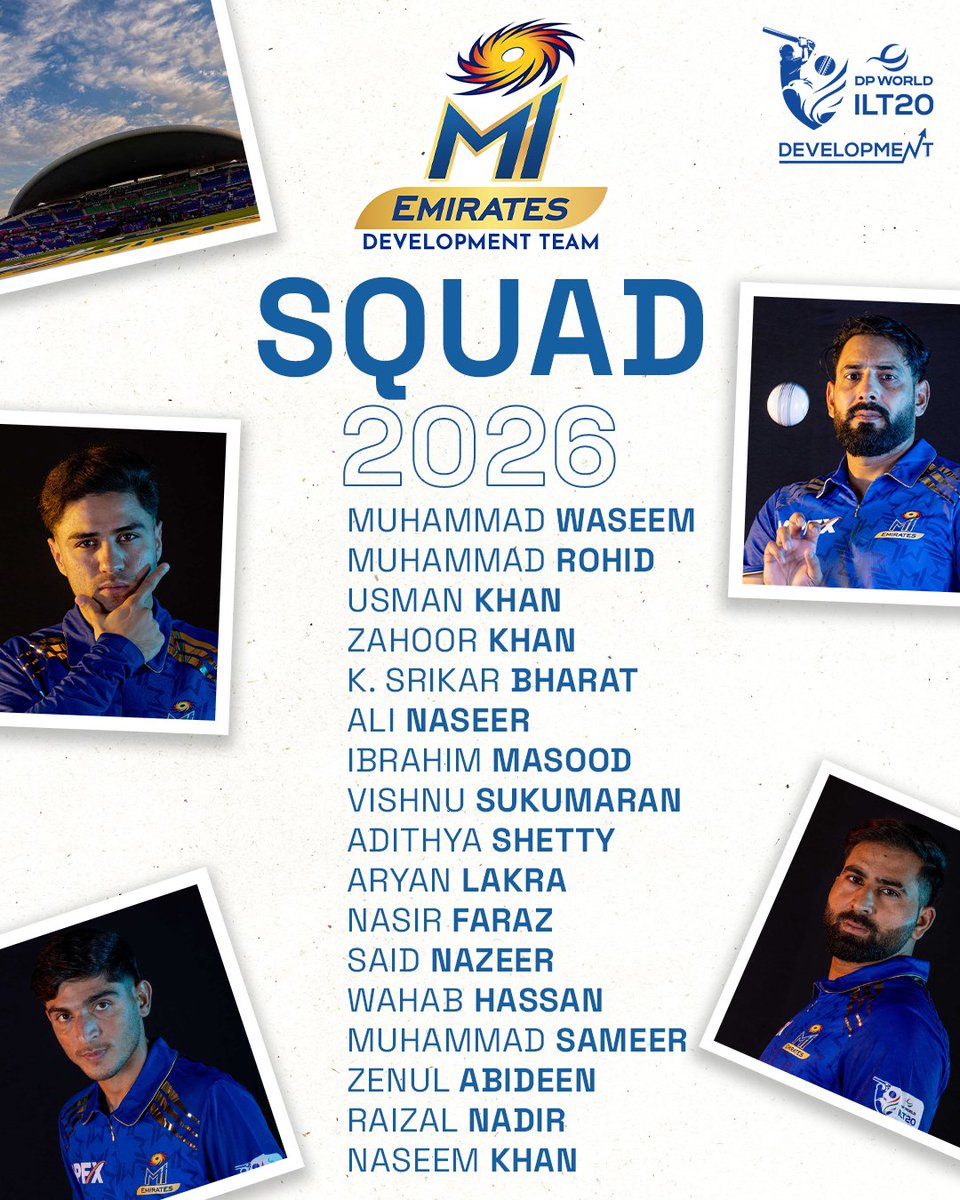 MIEmirates's tweet photo. The squad is 🔒

Meet the #MIEmirates Development Team for 2026 💙

#OneFamily https://t.co/N3VF282cCe