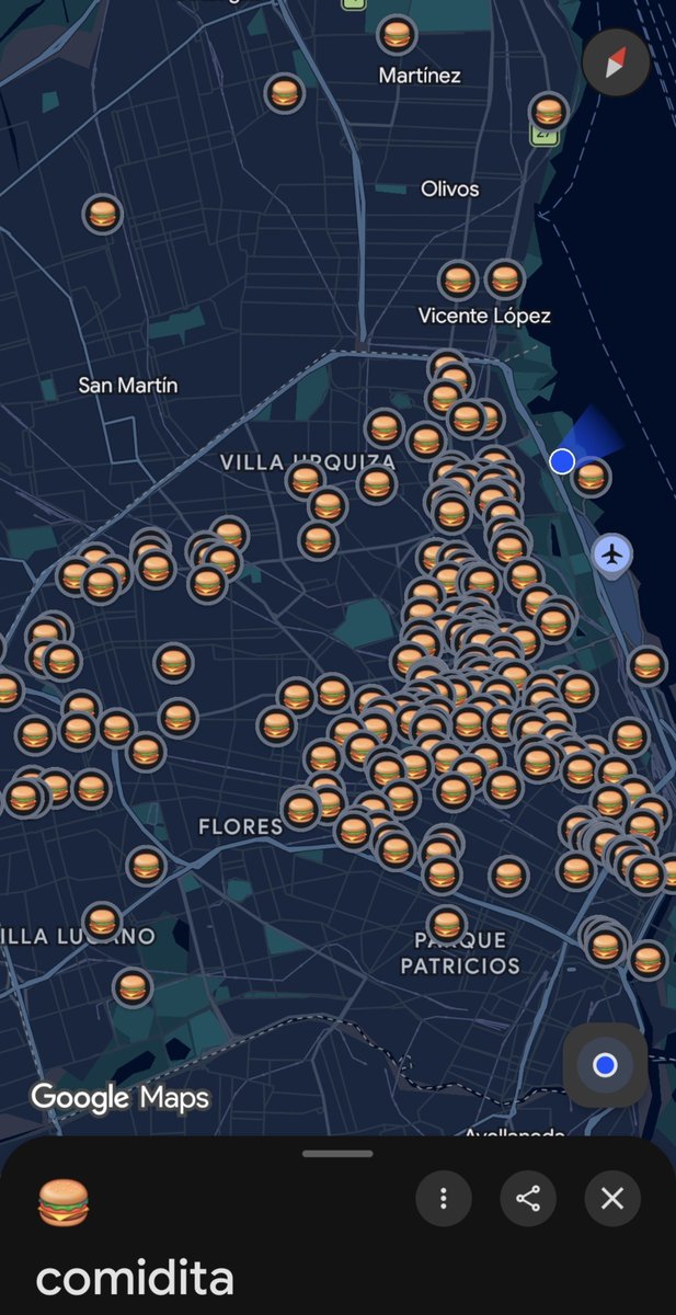 M4T3O0C4MP0's tweet photo. mi amiga tiene guardado en el maps la ubicación de 256 HAMBURGUESERIAS ??? genia🗣🗣 https://t.co/TomSW5Spaf