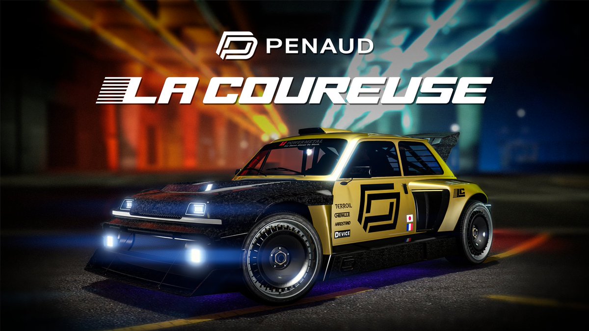 RockstarGames's tweet photo. Complete one GTA Online Weekly Challenge in the first three weeks of September to claim a free Penaud La Coureuse (Sports), along with a complimentary Hao’s Special Works upgrade.

Details: https://t.co/pe5qSIh4dz https://t.co/UnXRH6pk23