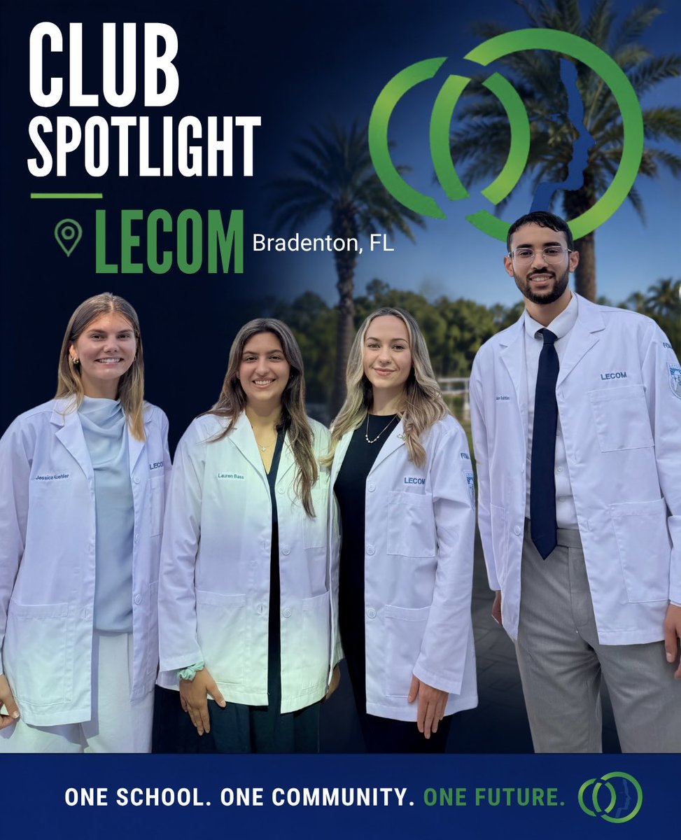 AOCOOHNS's tweet photo. This month’s spotlight features the LECOM Bradenton ENT/Ophthalmology Club. See the full post: https://t.co/Tz1gzPTsDK

One school. One community. One future.

#AOCOOHNS #otolaryngology #ophthalmology #osteopathicmedicine #medicaleducation https://t.co/3rwH0v02qy