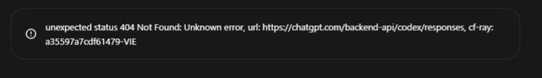 bubcsi13's tweet photo. @thsottiaux Am I the only one getting this? https://t.co/ctCuJxVQk9