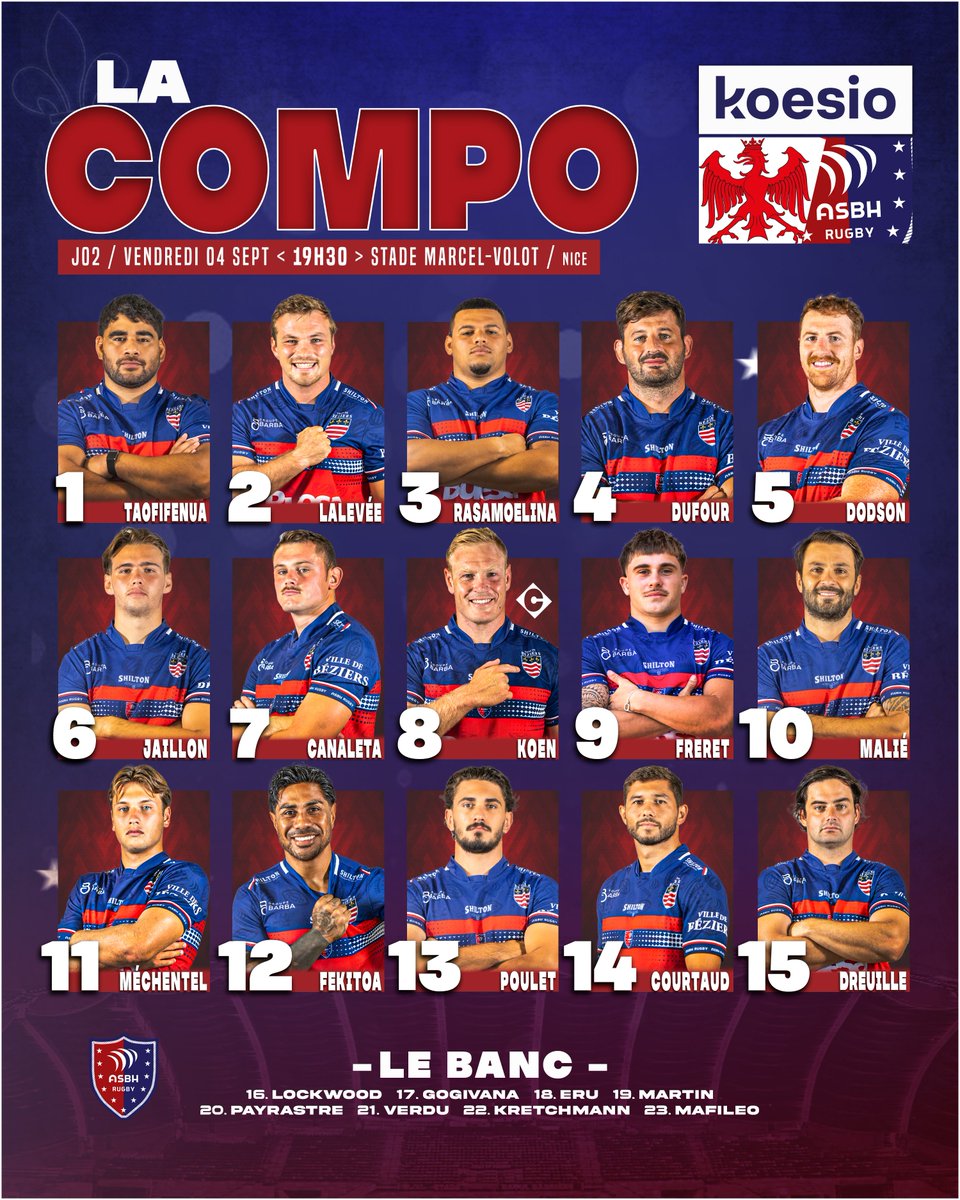 ASBHOfficiel's tweet photo. 🔴🔵 𝗡𝗜𝗦𝗦𝗔 𝗥𝗨𝗚𝗕𝗬 𝘃𝘀 𝗔𝗦𝗕𝗛 - 𝗟𝗮 𝗖𝗢𝗠𝗣𝗢'
1ere bataille demain soir à l'extérieur pour nos Rouge &amp; Bleu en terre niçoise !
#AquiEsBesiers https://t.co/pPbHkS7p5T