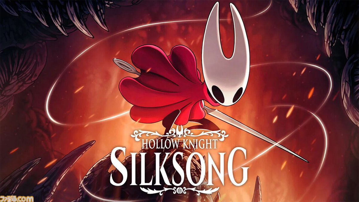 famitsu's tweet photo. 【今日は何の日？】
『Hollow Knight: Silksong（ホロウナイト シルクソング）』発売1周年（2025年9月4日発売）
https://t.co/G9eYgTkTlO

発表から約6年半を経て登場した待望の続編。Steam同接58万人超、発売約3ヵ月で700万本突破。より難度が高まりファンは阿鼻叫喚。 https://t.co/ngJt5NqrZX
