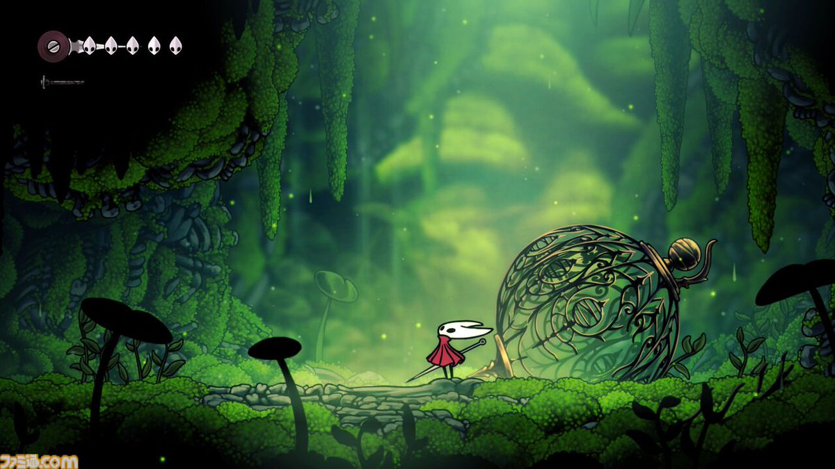 famitsu's tweet photo. 【今日は何の日？】
『Hollow Knight: Silksong（ホロウナイト シルクソング）』発売1周年（2025年9月4日発売）
https://t.co/G9eYgTkTlO

発表から約6年半を経て登場した待望の続編。Steam同接58万人超、発売約3ヵ月で700万本突破。より難度が高まりファンは阿鼻叫喚。 https://t.co/ngJt5NqrZX