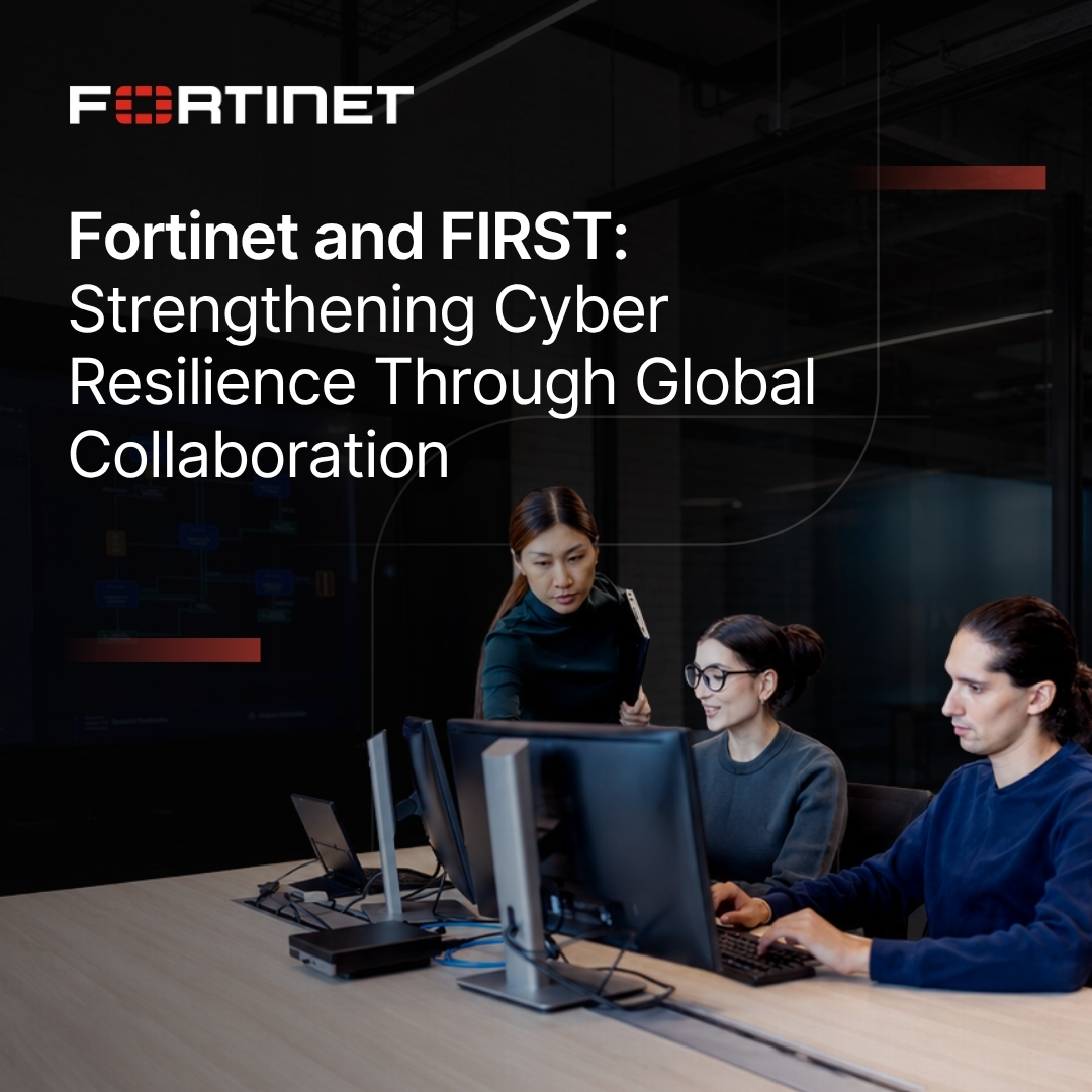 Fortinet's tweet photo. As a founding partner of @FIRSTdotOrg, #Fortinet is helping expand training, cyber drills, regional engagement, and incident response readiness where it can make the greatest impact.
 
This is capacity building, not just technology. It's investing in the people, skills, and relationships behind coordinated response.
 
Great to see Derek Manky, our Chief Security Strategist and Global VP of Threat Intelligence at @FortiGuardLabs, featured in FIRST's video series on this work.
 
🔗 See what global collaboration looks like in practice: https://t.co/rE3n3cWtkG