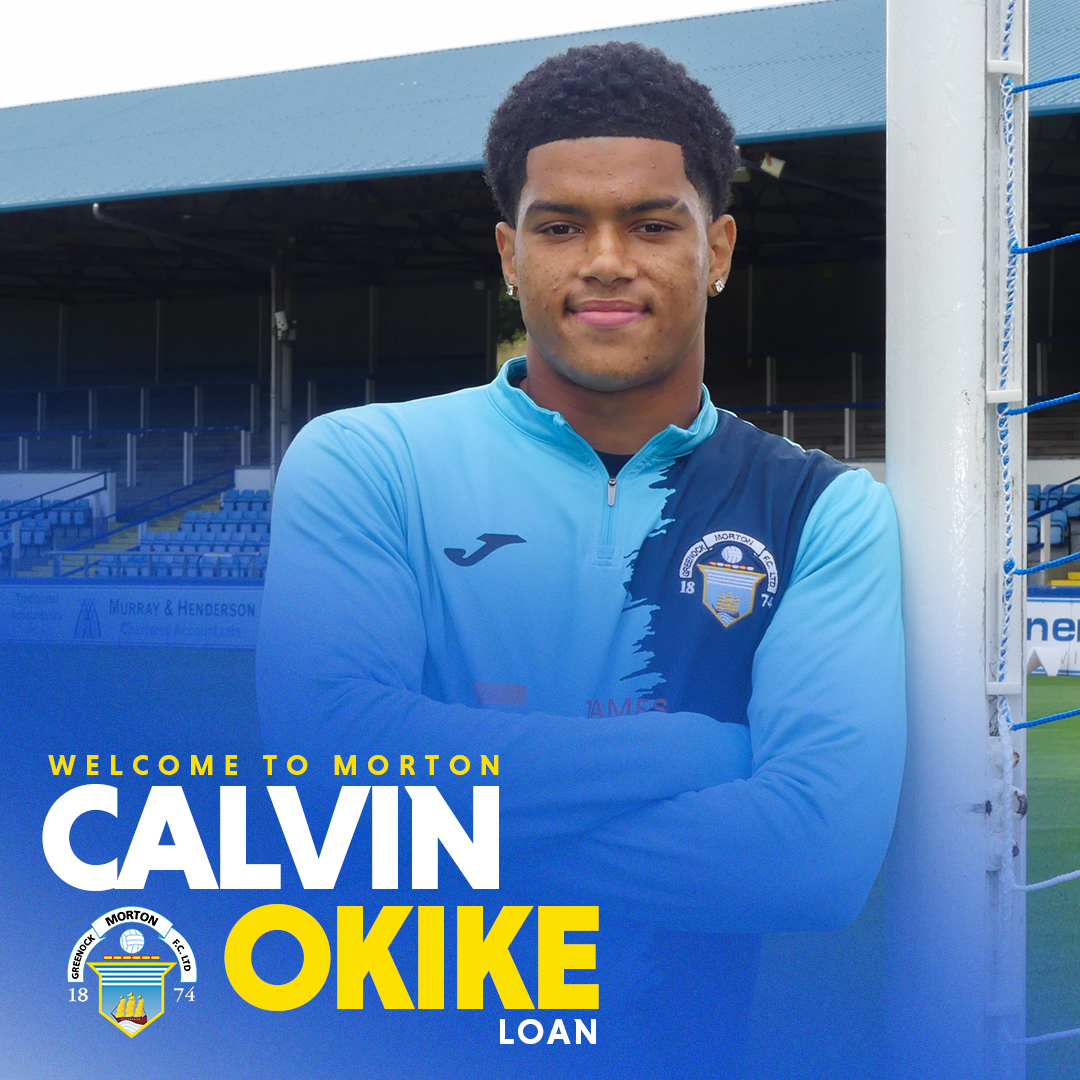 Morton_FC's tweet photo. 💙 Welcome to Morton, Calvin Okike
 
Greenock Morton are delighted to announce the signing of Calvin Okike on loan from Hull City.
 
The 18-year-old defender joins on loan for the season ahead.
 
➡️ https://t.co/7GZEeM044C https://t.co/u6ftY2XONG